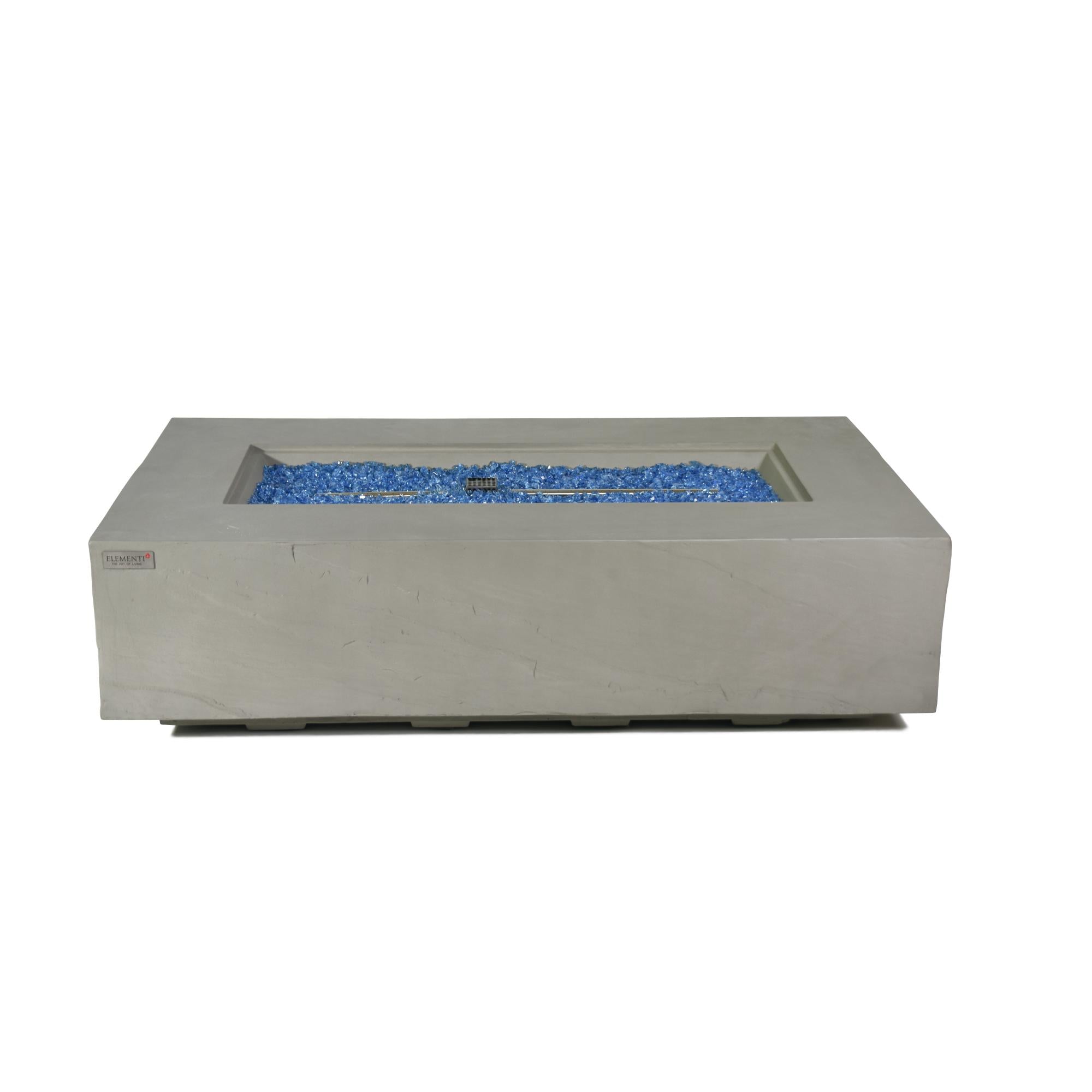 Meteora 56″ Rectangular Concrete Gas Fire Table – Elementi Plus