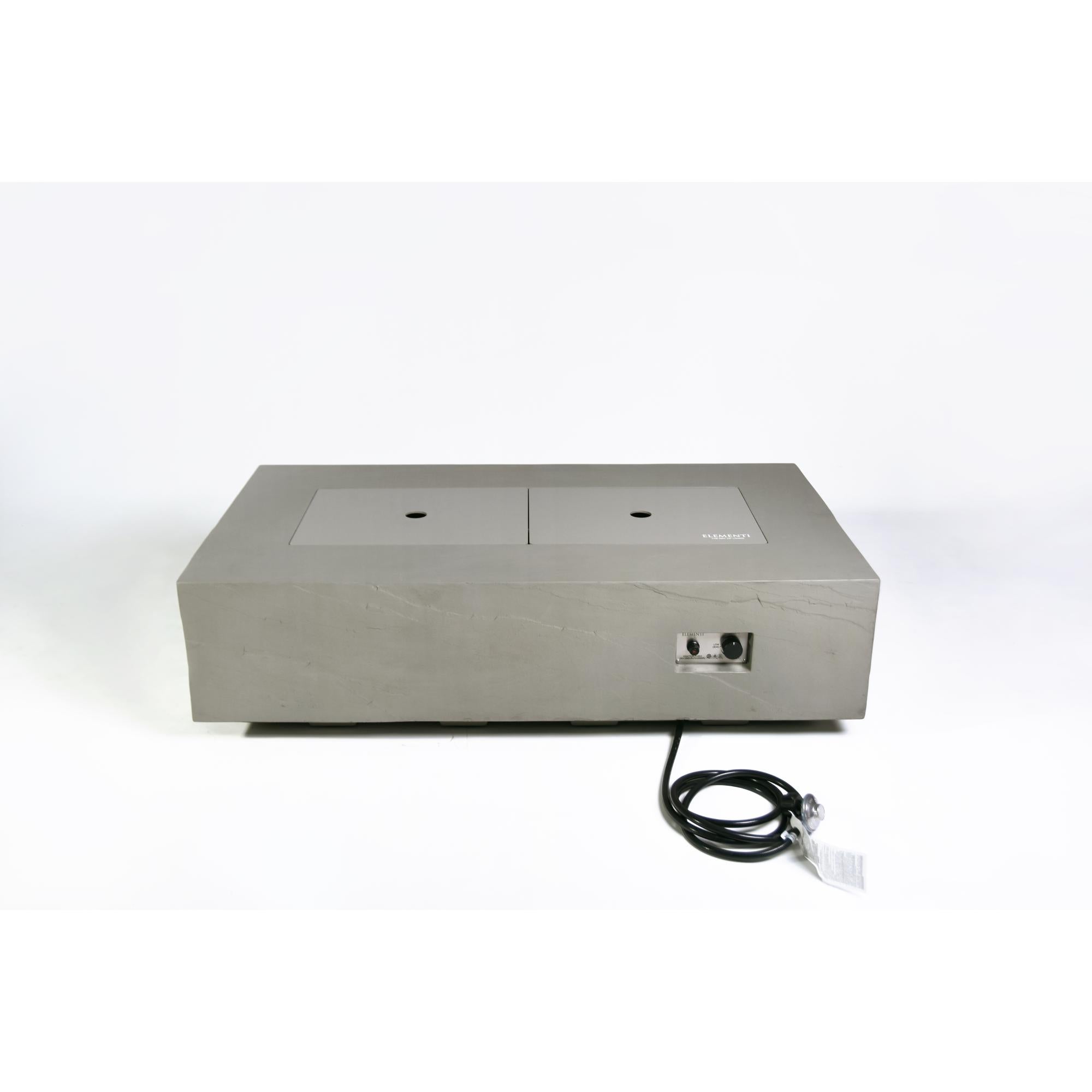 Meteora 56″ Rectangular Concrete Gas Fire Table – Elementi Plus