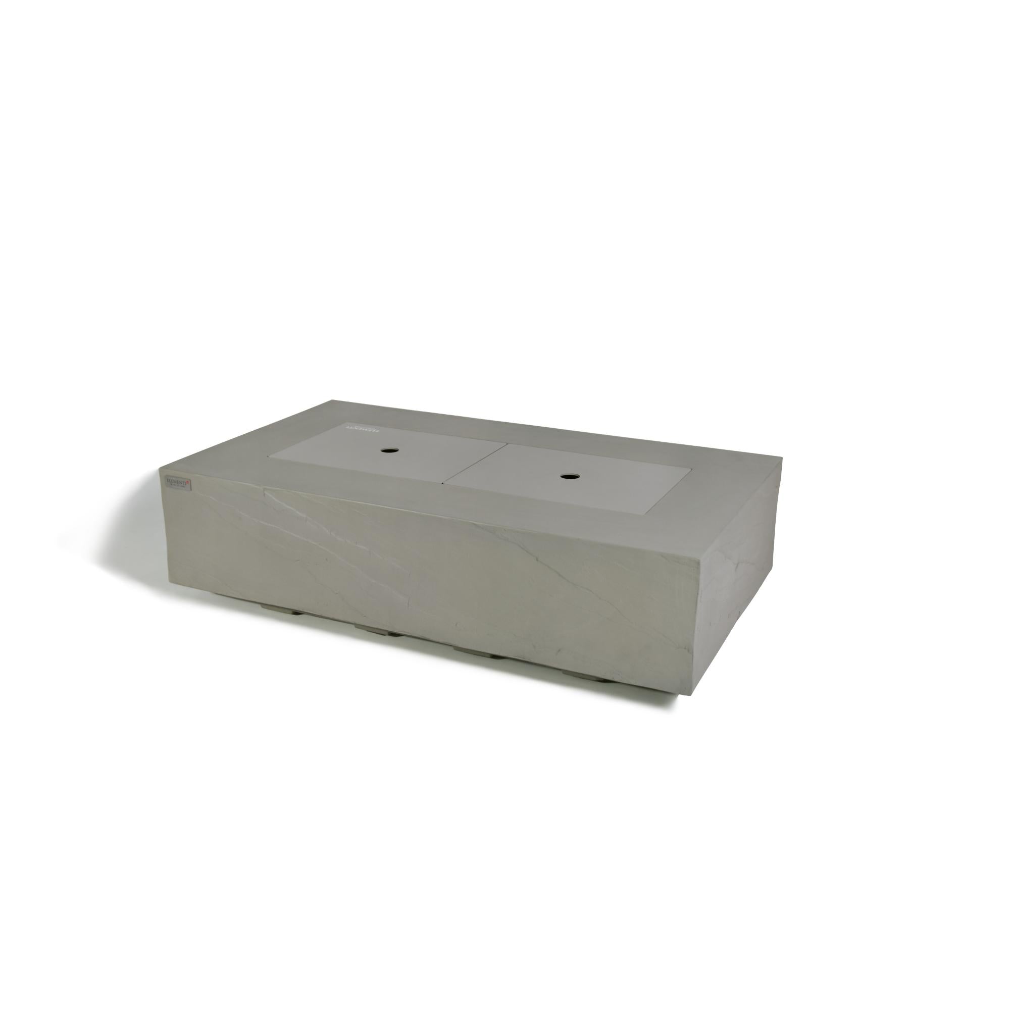 Meteora 56″ Rectangular Concrete Gas Fire Table – Elementi Plus