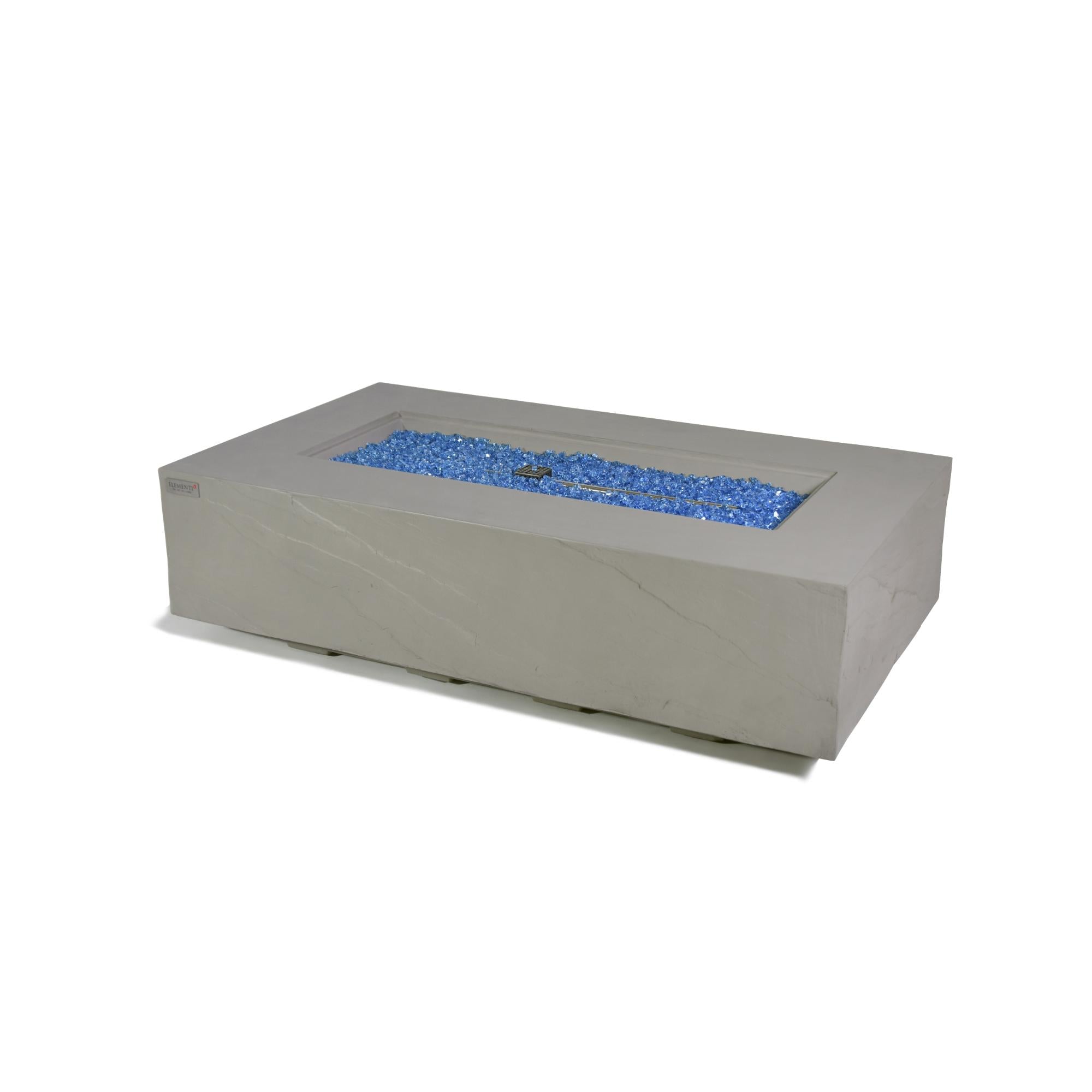 Meteora 56″ Rectangular Concrete Gas Fire Table – Elementi Plus