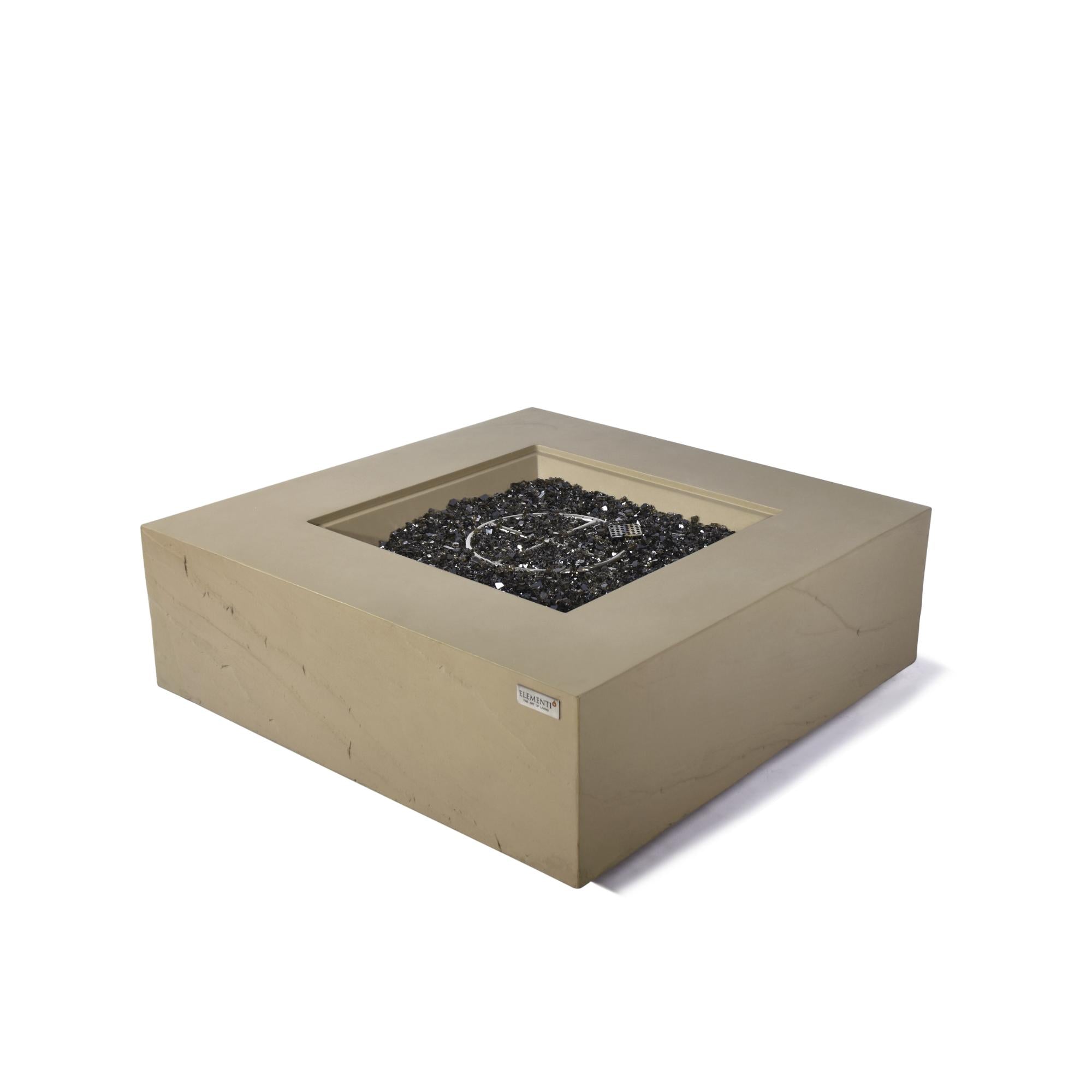 Uluru 40″ Square Concrete Gas Fire Table – Elementi Plus