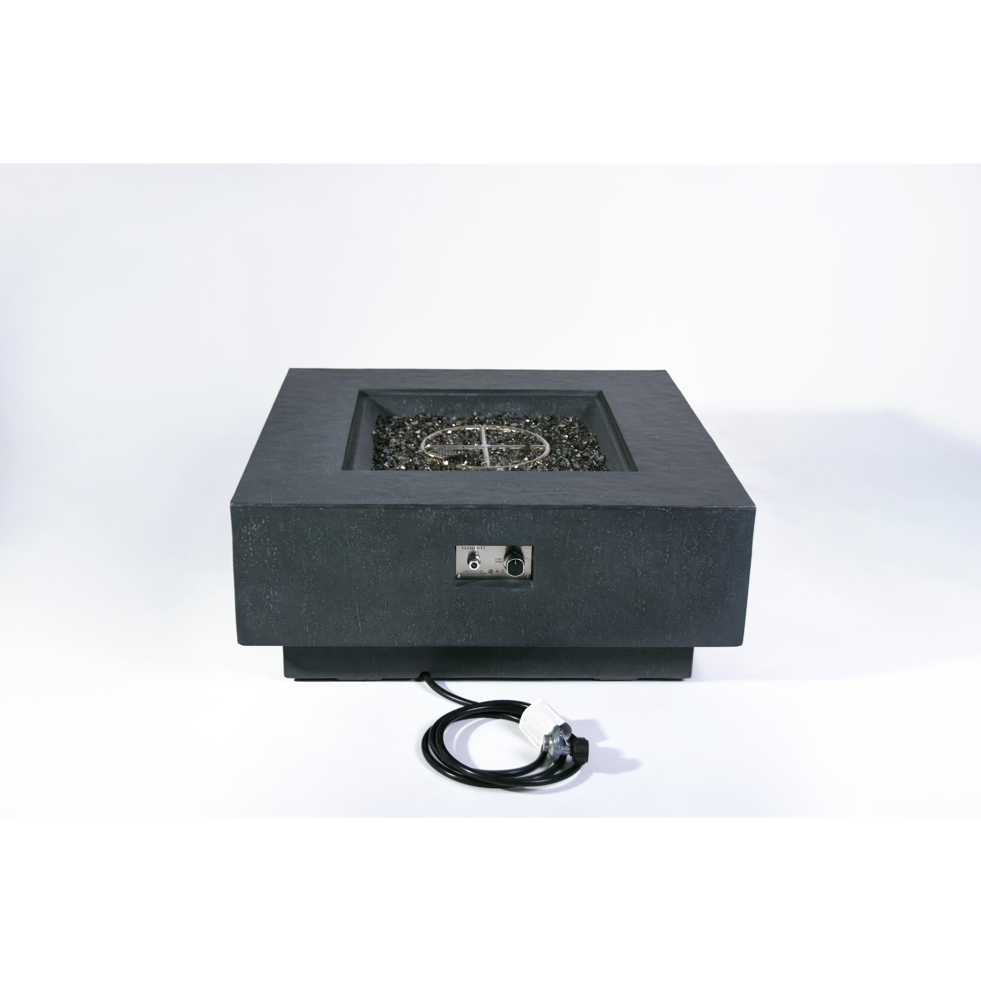 Bergen 40″ Square Concrete Gas Fire Table – Elementi Plus