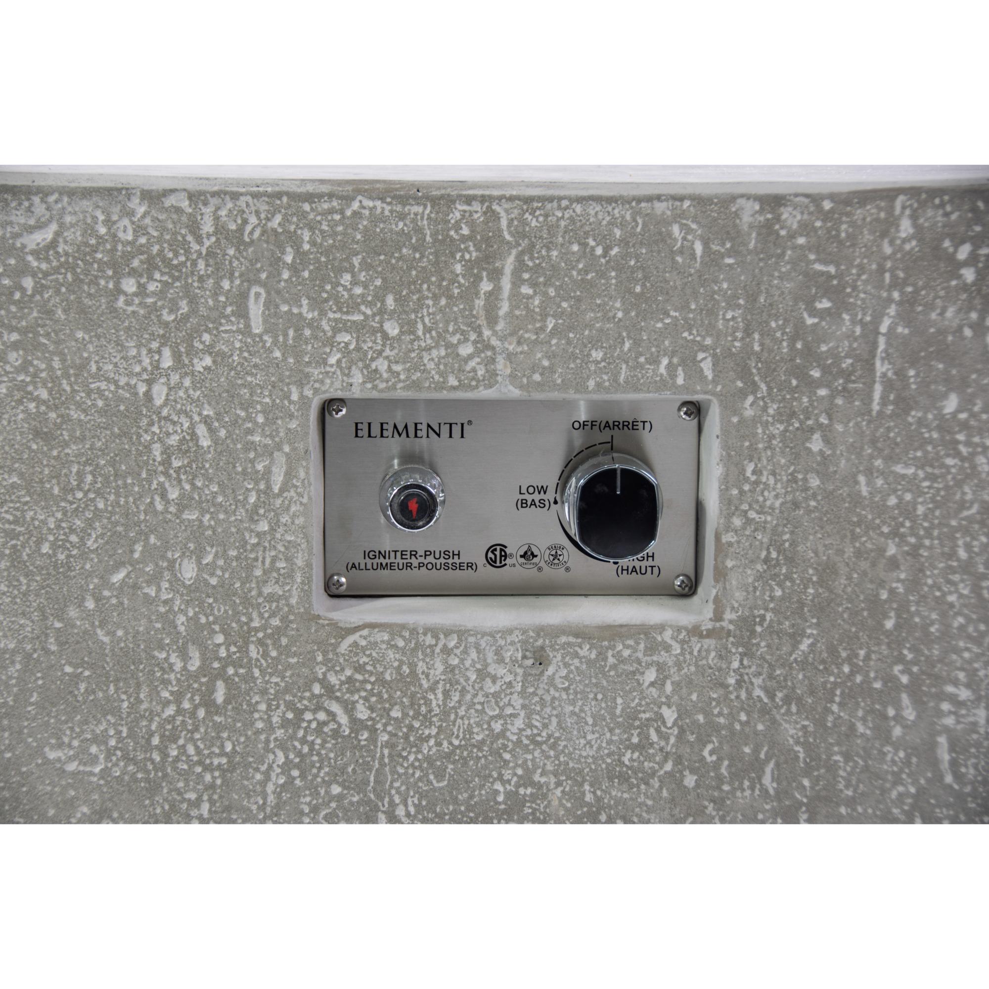 Victoria 40″ Square Concrete Gas Fire Table – Elementi Plus