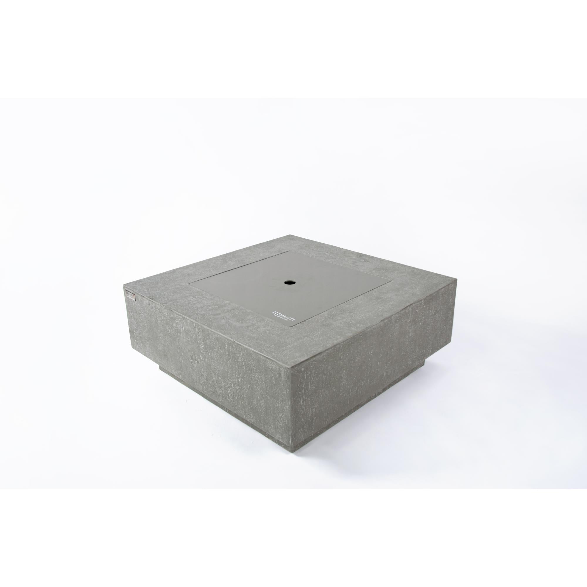 Victoria 40″ Square Concrete Gas Fire Table – Elementi Plus