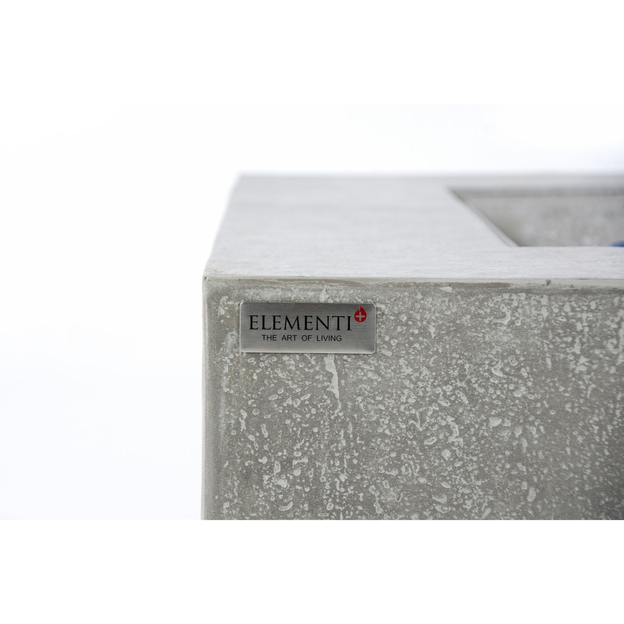 Victoria 40″ Square Concrete Gas Fire Table – Elementi Plus