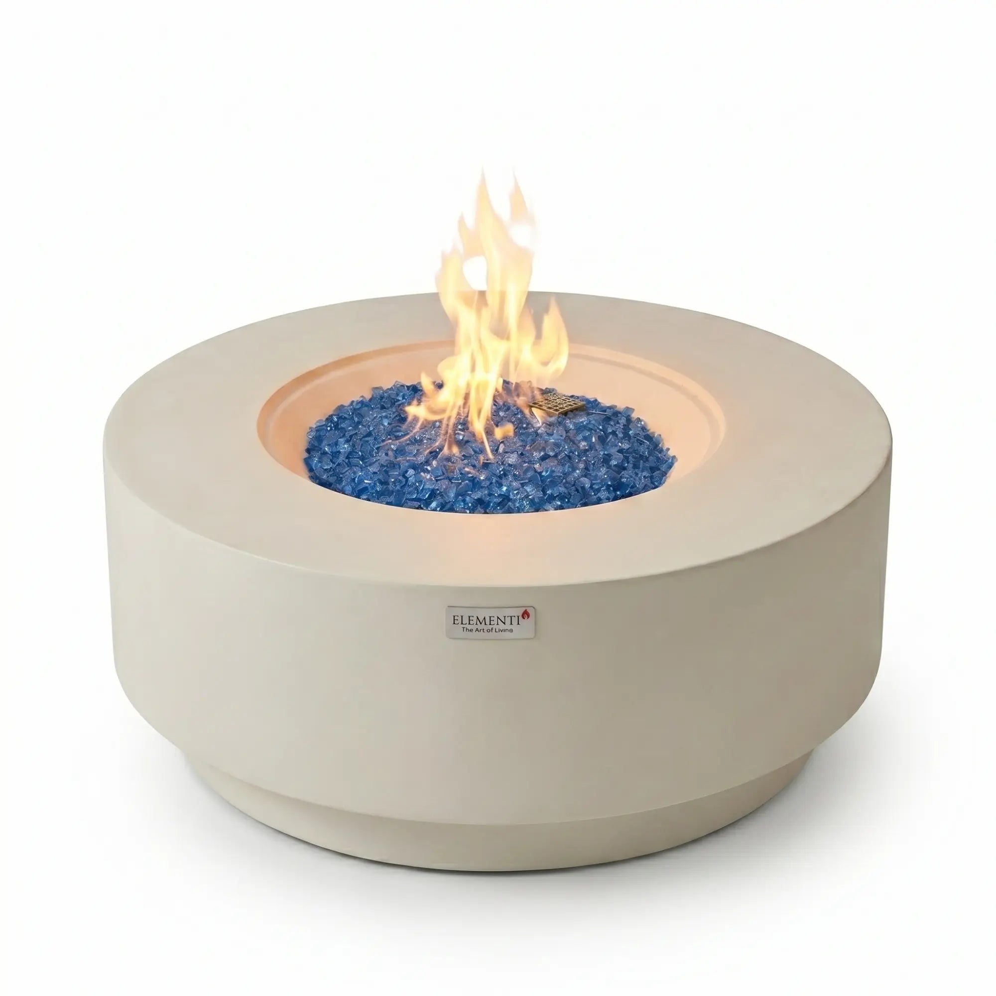 Nimes 41″ Round Concrete Gas Fire Table – Elementi Plus Elementi