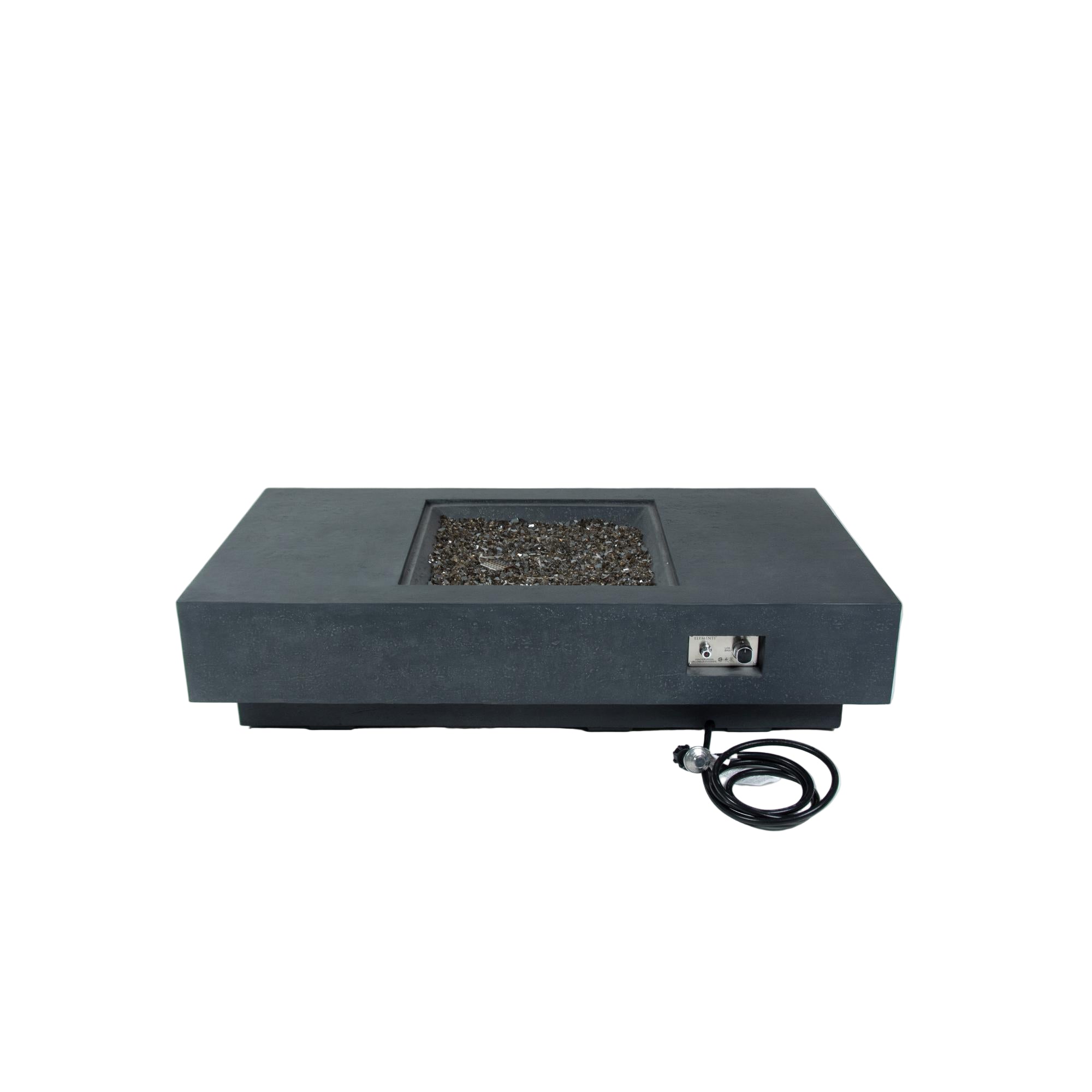Cannes 60″ Rectangular Concrete Gas Fire Table – Elementi Plus