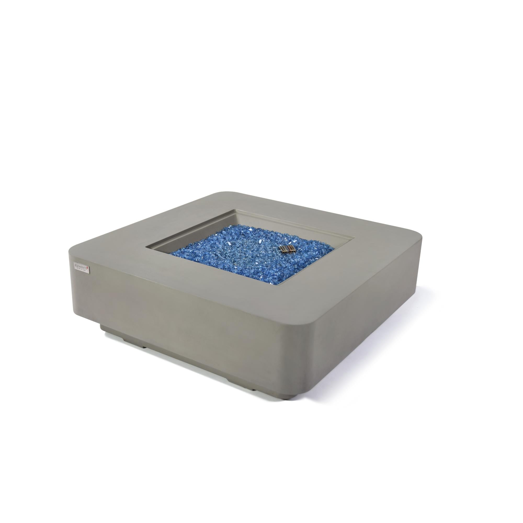 Lucerne 42″ Square Concrete Gas Fire Table – Elementi Plus