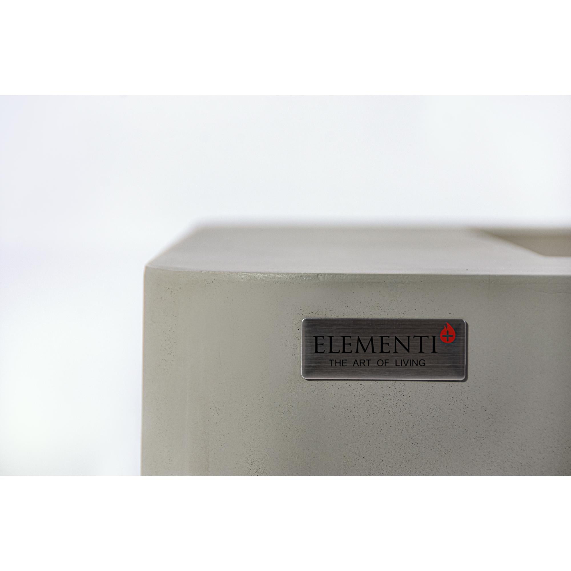 Lucerne 42″ Square Concrete Gas Fire Table – Elementi Plus