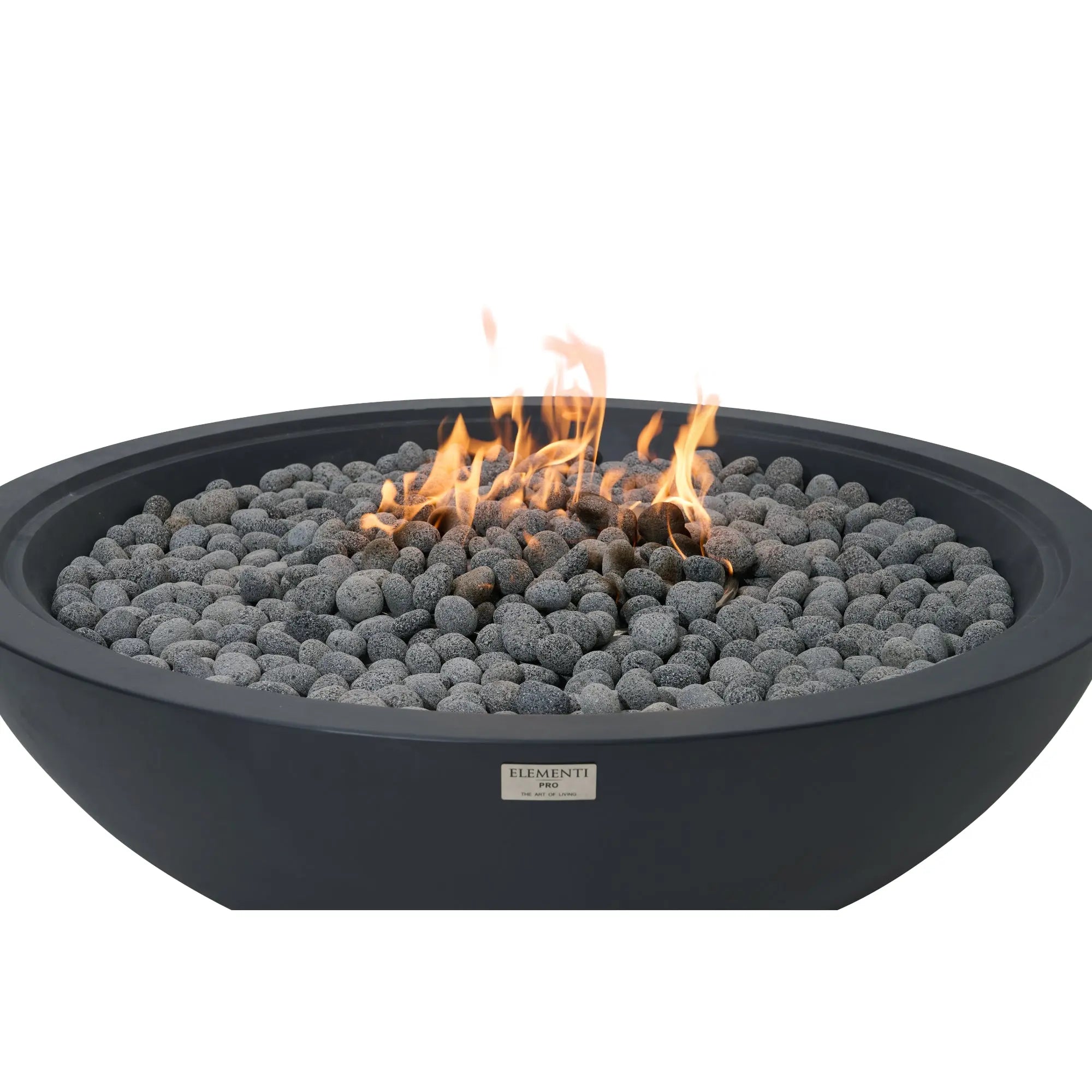 Rose Bowl 48″ Round Concrete Gas Fire Pit – Elementi Pro 100K Elementi