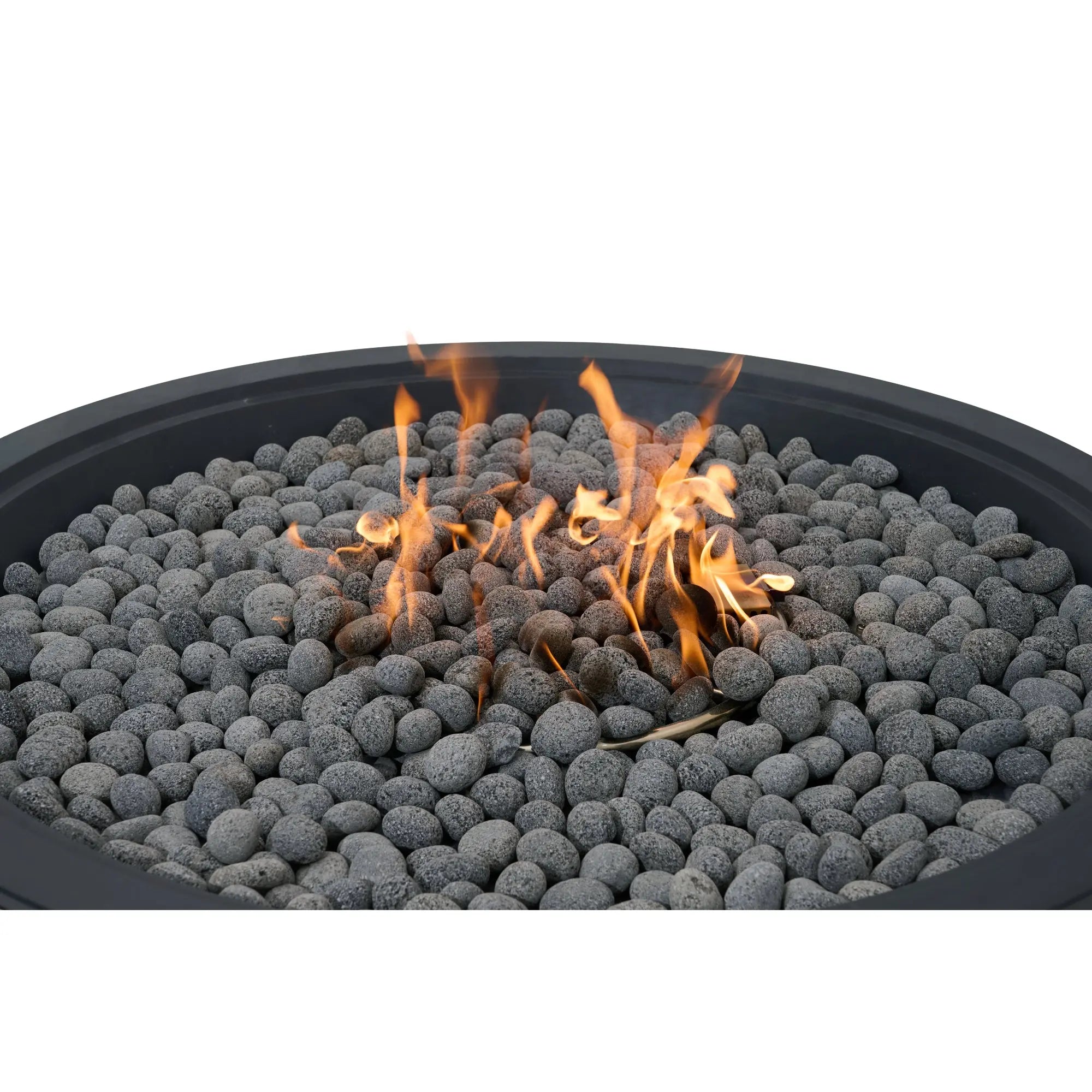 Rose Bowl 48″ Round Concrete Gas Fire Pit – Elementi Pro 100K Elementi