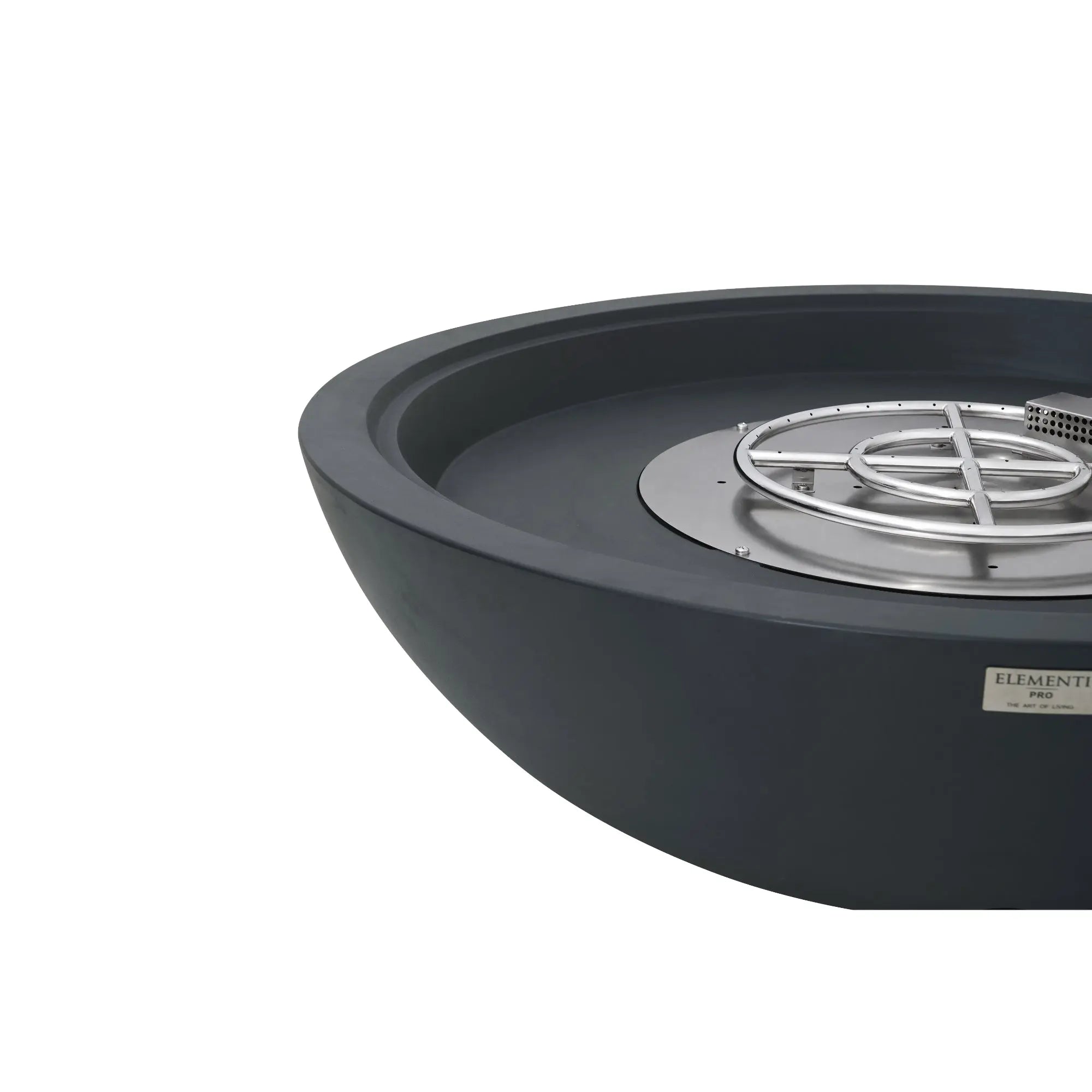 Rose Bowl 48″ Round Concrete Gas Fire Pit – Elementi Pro 100K Elementi
