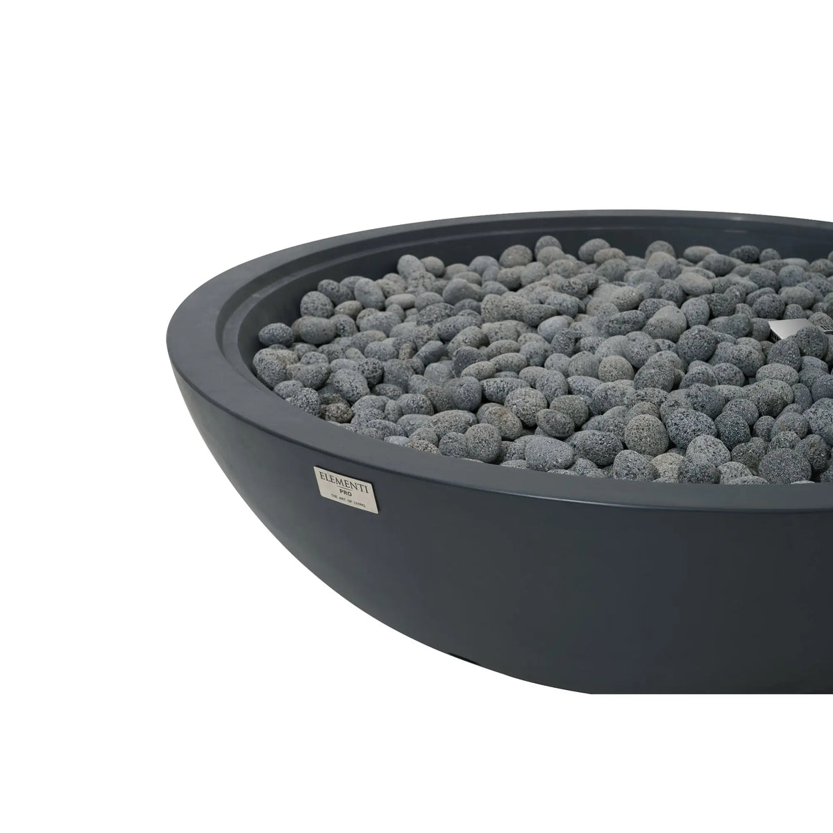 Rose Bowl 48″ Round Concrete Gas Fire Pit – Elementi Pro 100K Elementi