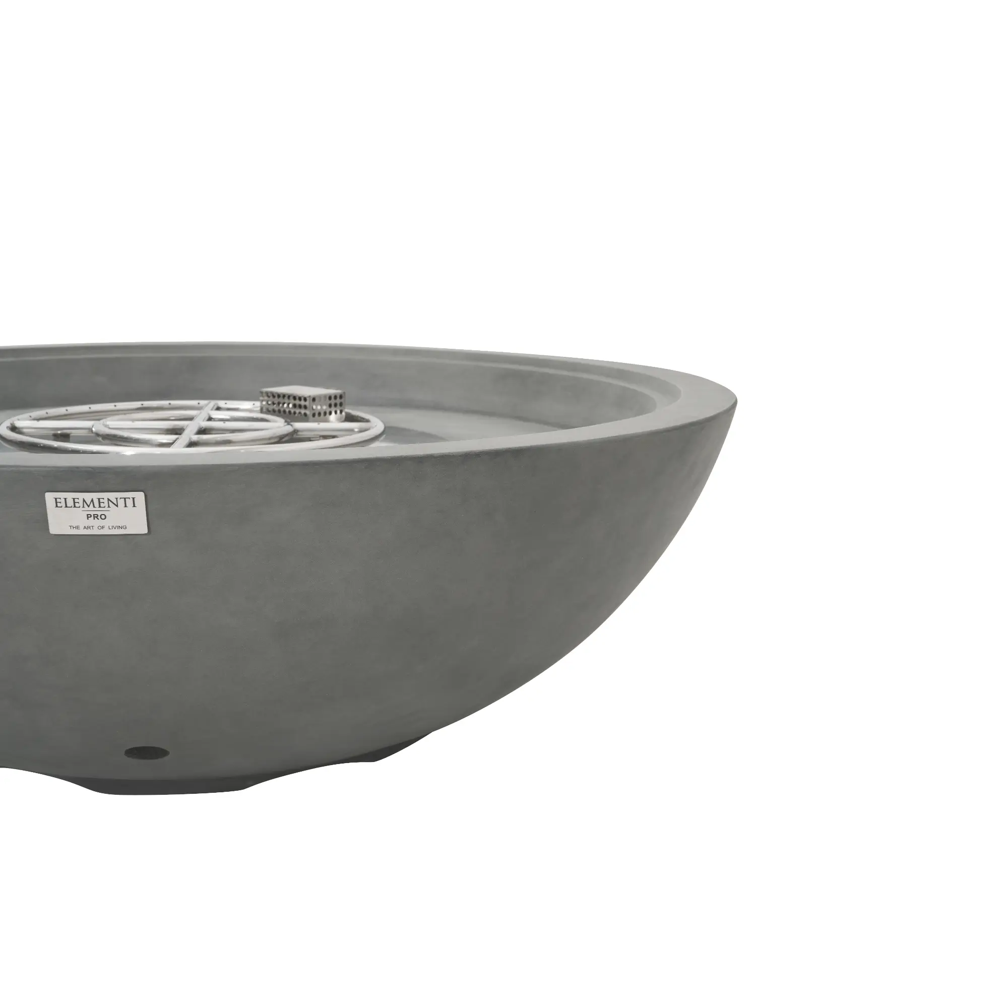 Rose Bowl 48″ Round Concrete Gas Fire Pit – Elementi Pro 100K Elementi