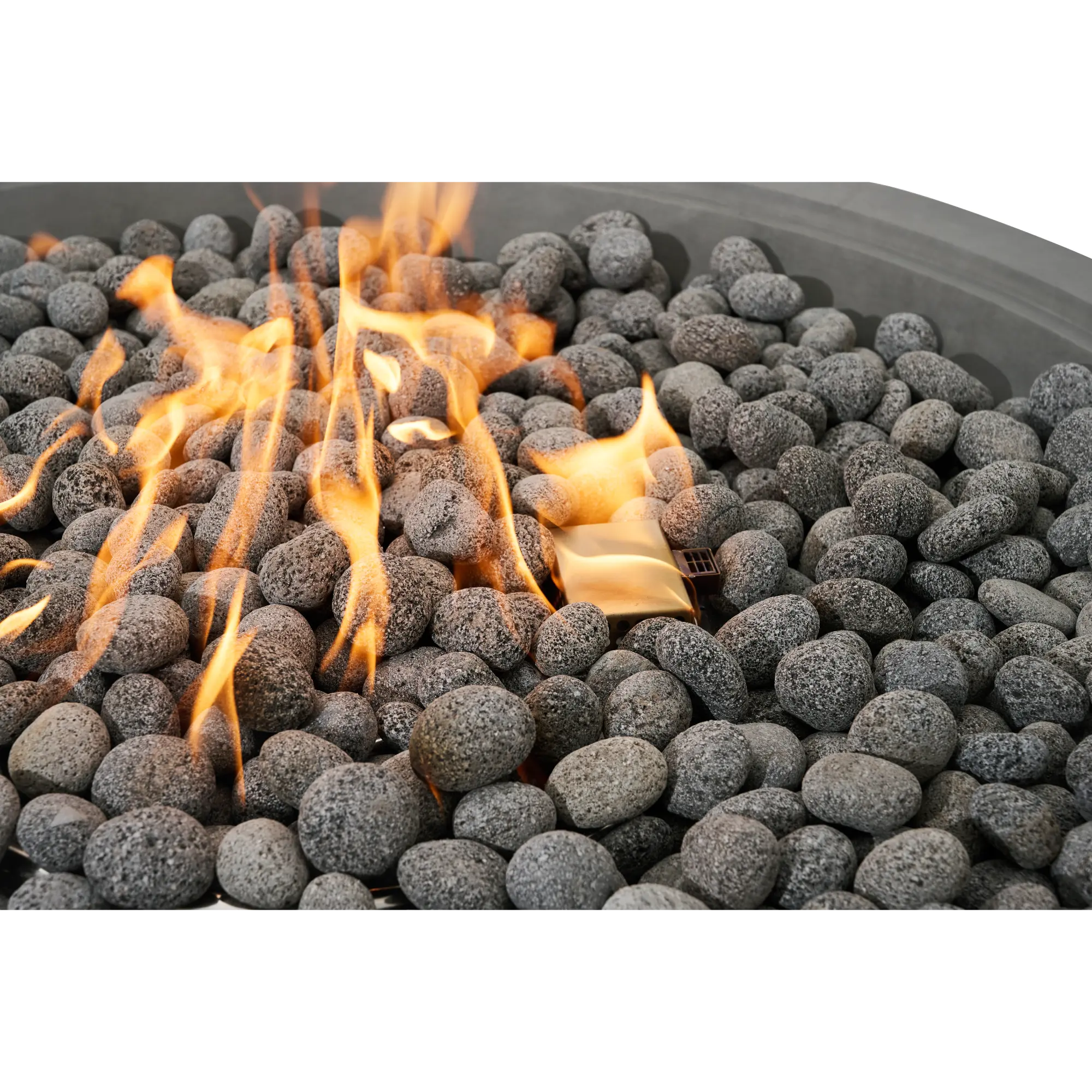 Rose Bowl 48″ Round Concrete Gas Fire Pit – Elementi Pro 100K Elementi