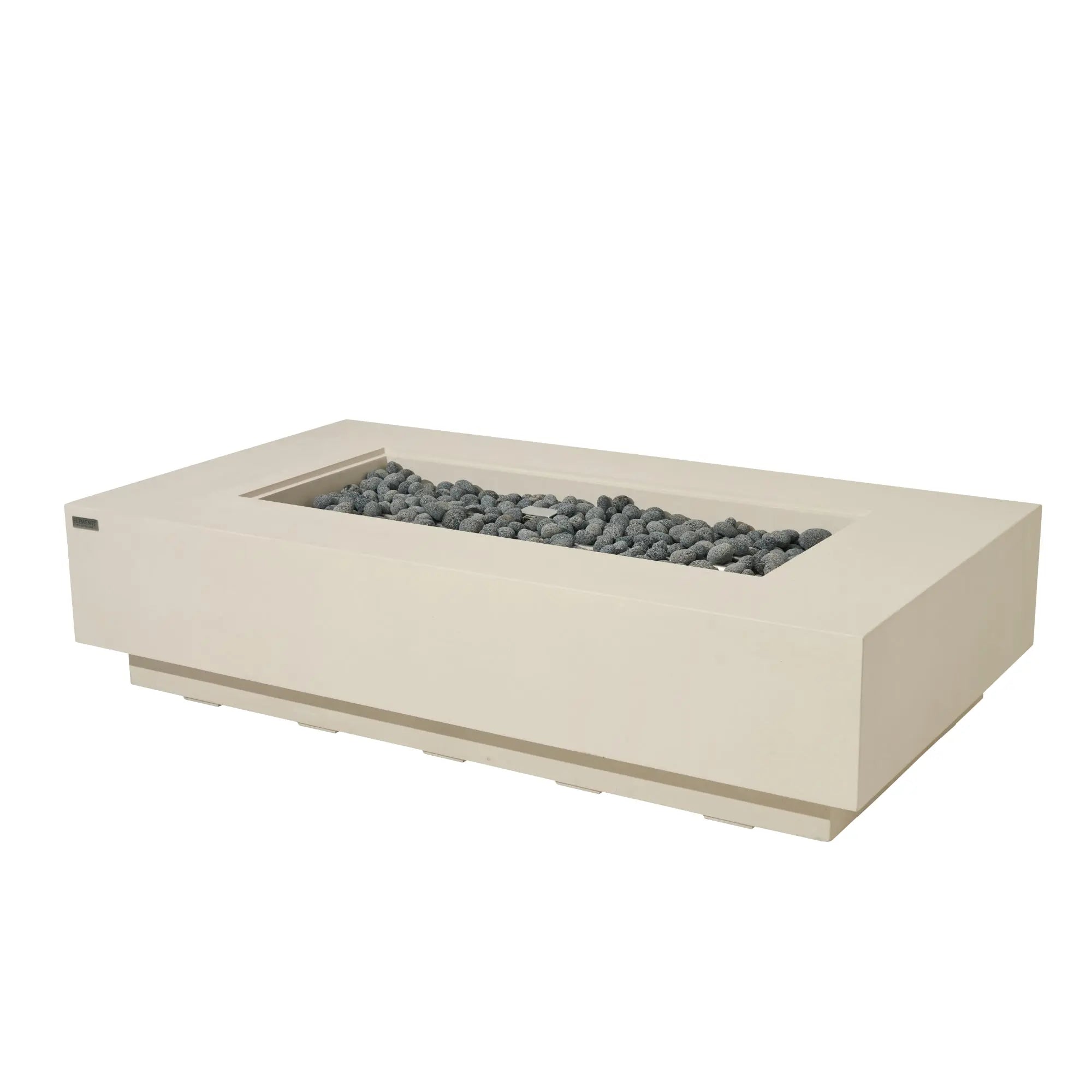 Ravello 72″ Rectangular Concrete Gas Fire Table – Elementi Pro 100K Elementi