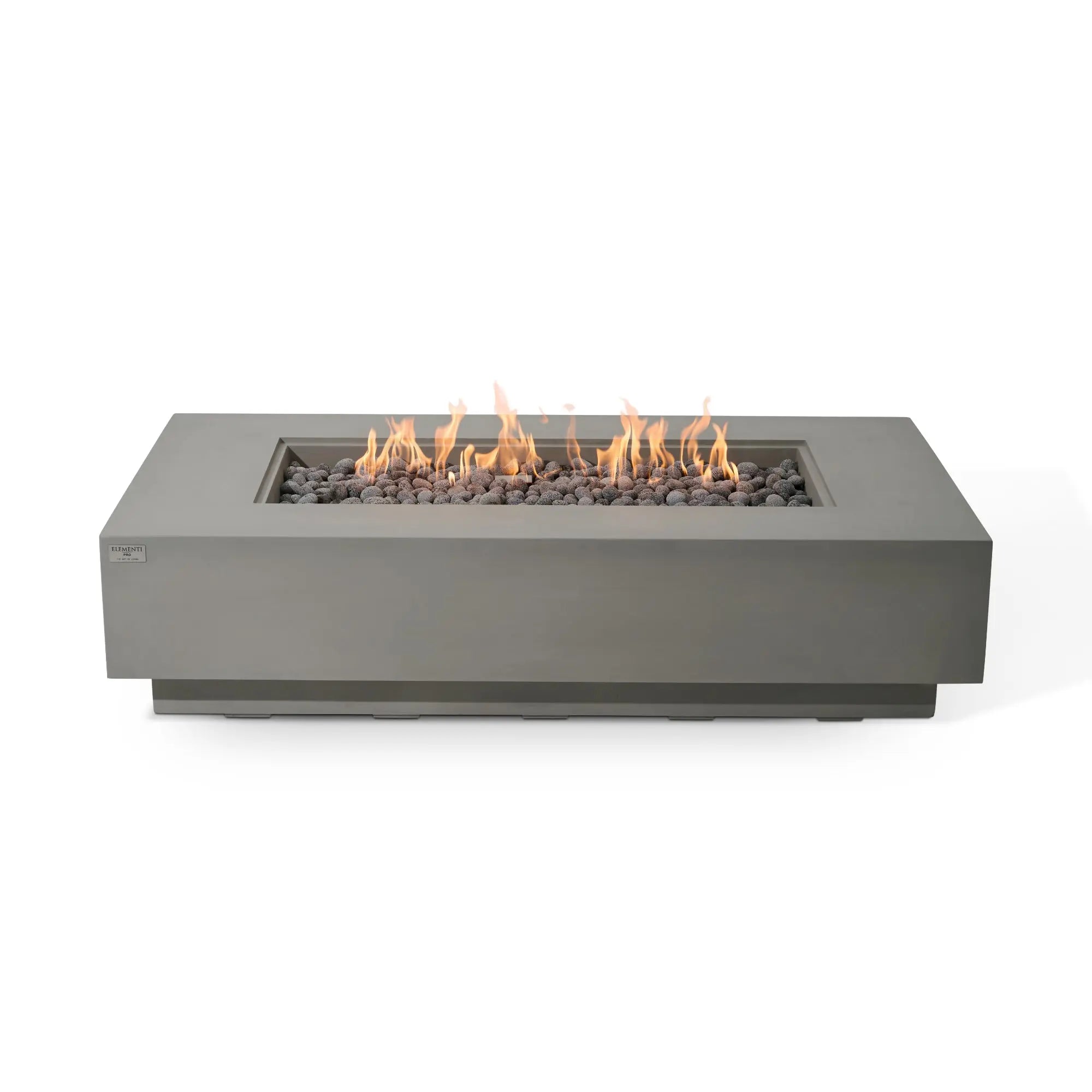 Ravello 72″ Rectangular Concrete Gas Fire Table – Elementi Pro 100K Elementi