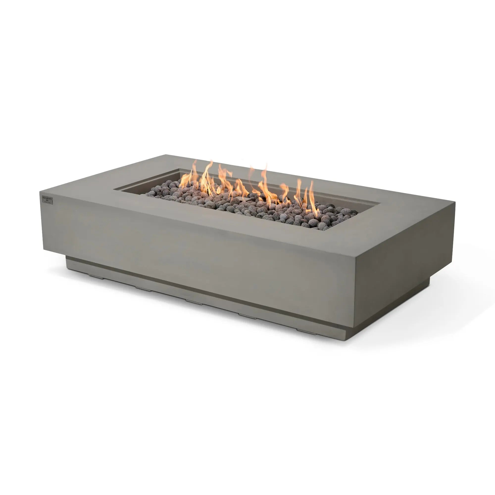 Ravello 72″ Rectangular Concrete Gas Fire Table – Elementi Pro 100K Elementi