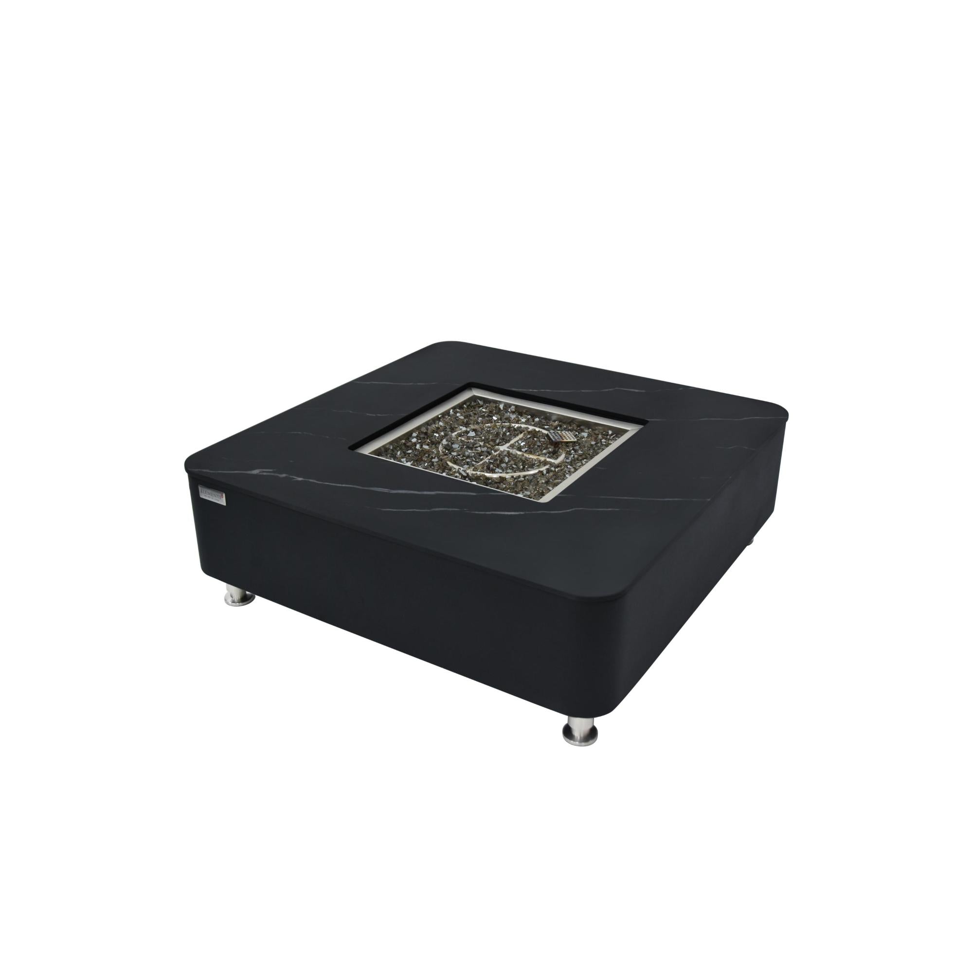 Copenhagen 42″ Square Porcelain Top Gas Fire Table – Elementi Plus