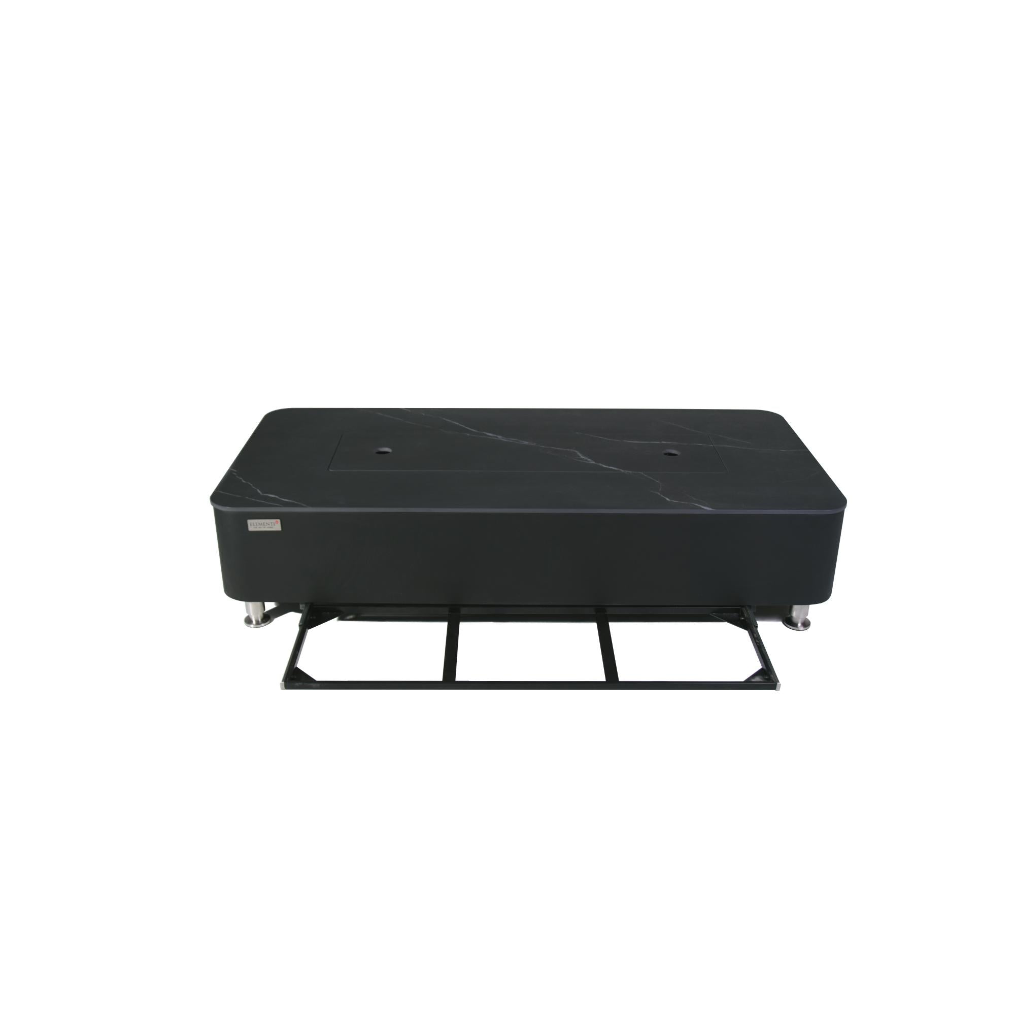 Valencia 62″ Rectangular Marble Porcelain Top Gas Fire Table – Elementi Plus