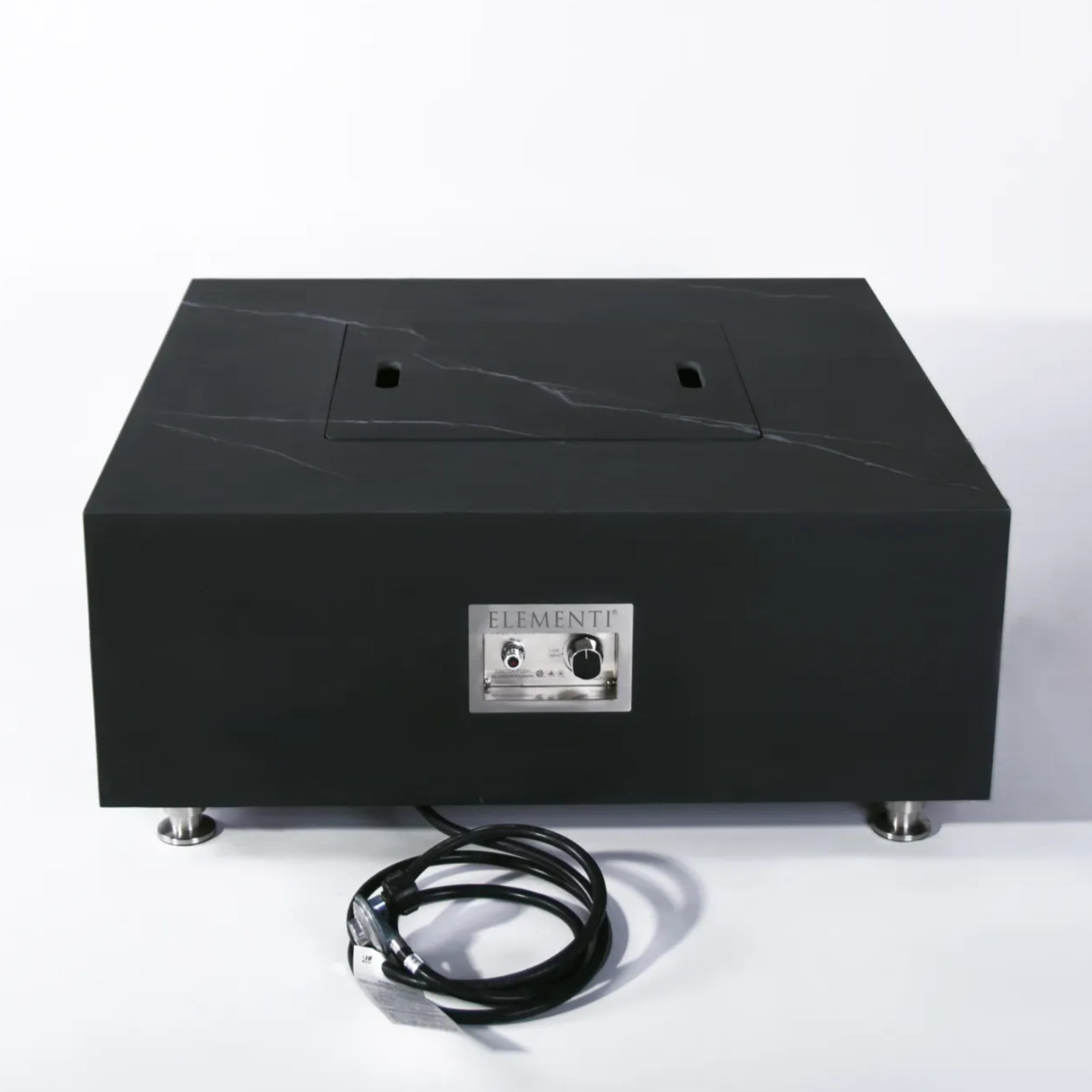 Sofia 40″ Square Marble Porcelain Gas Fire Table – Elementi Plus