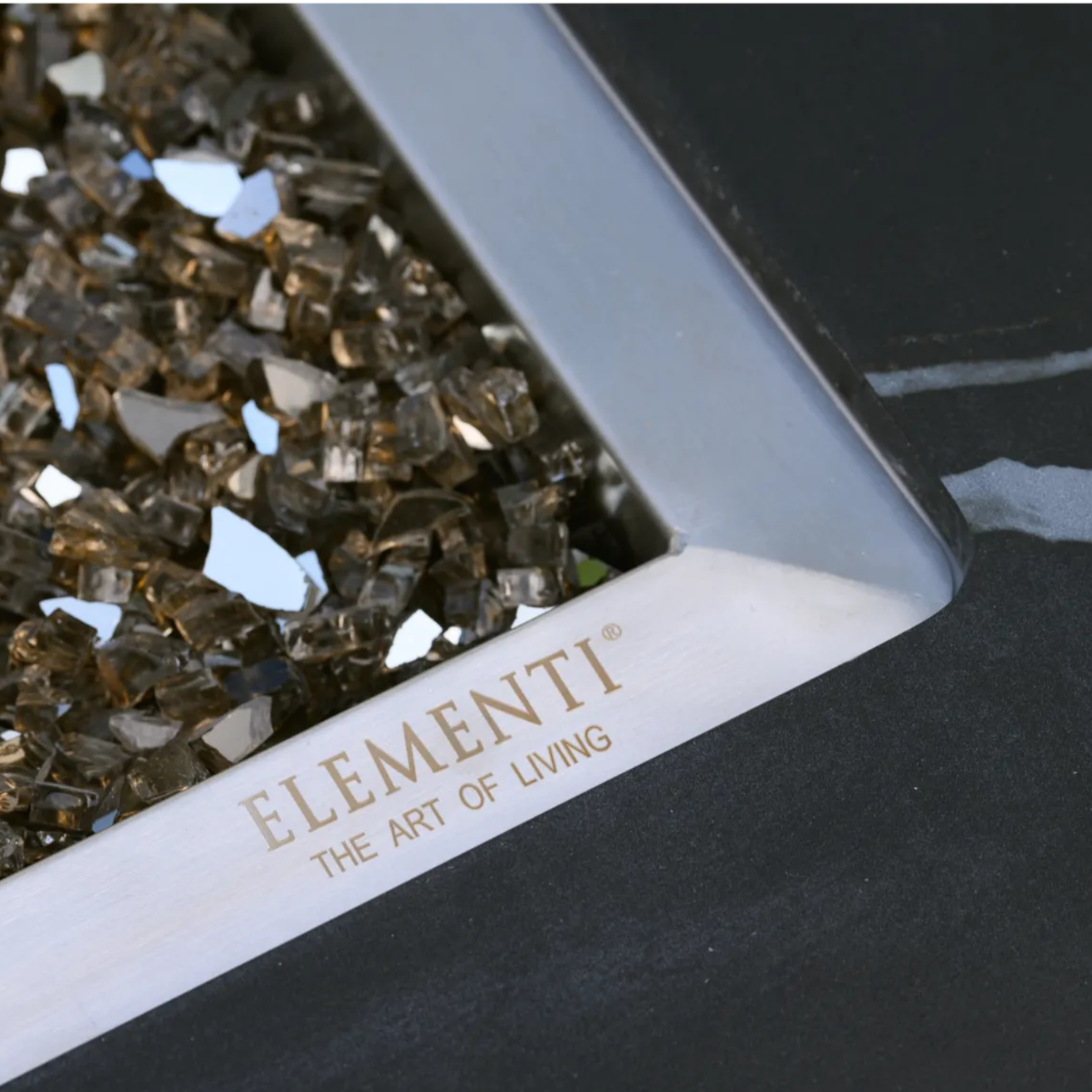 Varna 60″ Rectangular Marble Porcelain Gas Fire Table – Elementi Plus