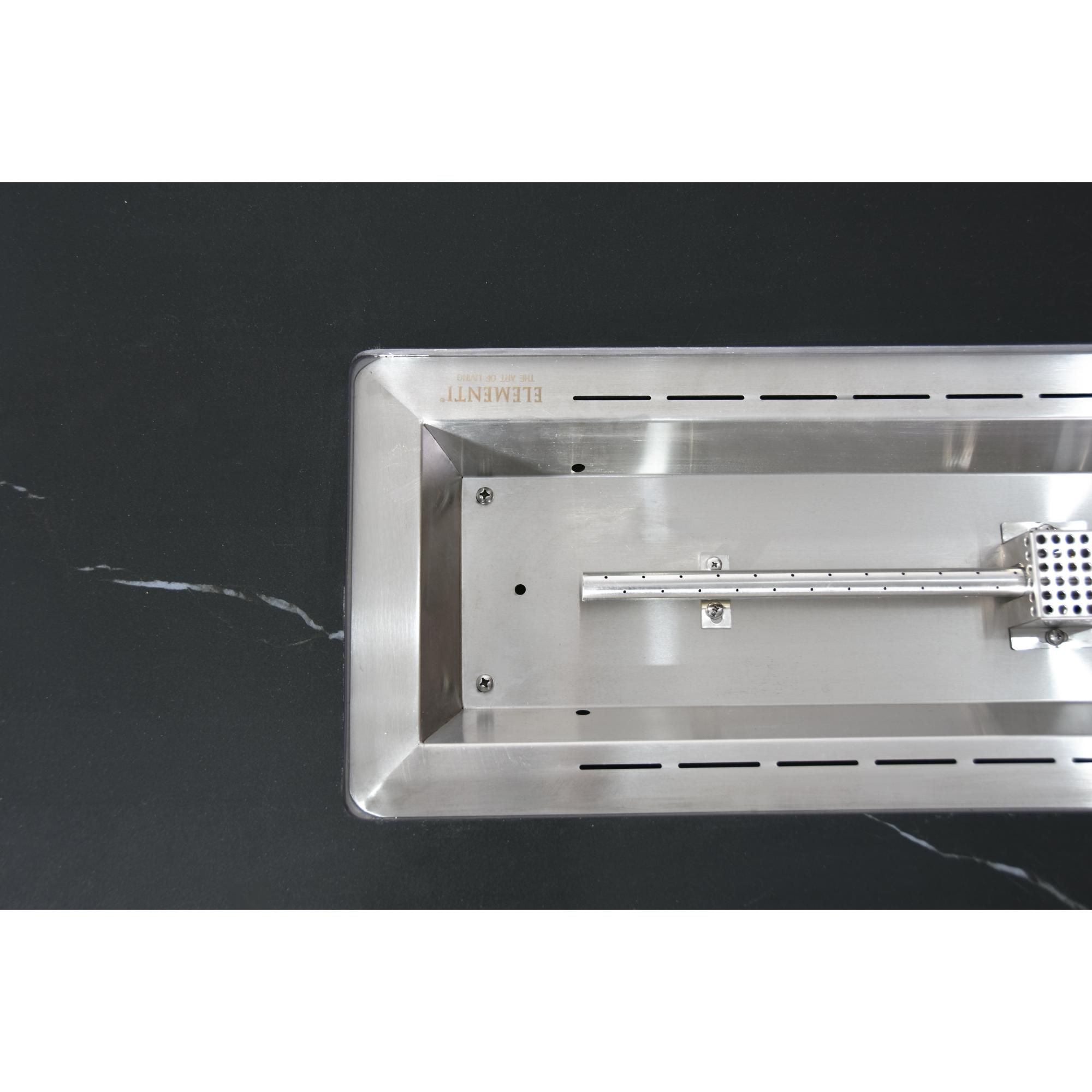 Varna 60″ Rectangular Marble Porcelain Top Gas Fire Table – Elementi Plus