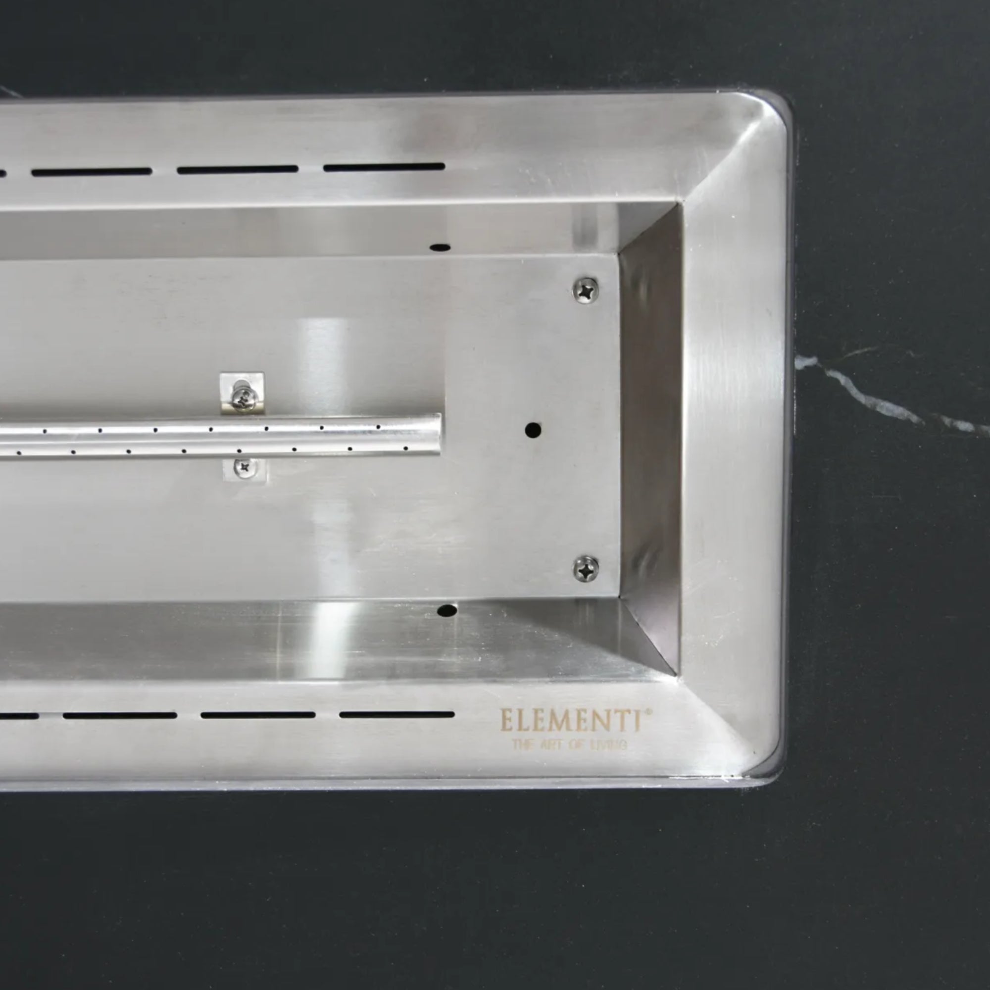 Varna 60″ Rectangular Marble Porcelain Gas Fire Table – Elementi Plus