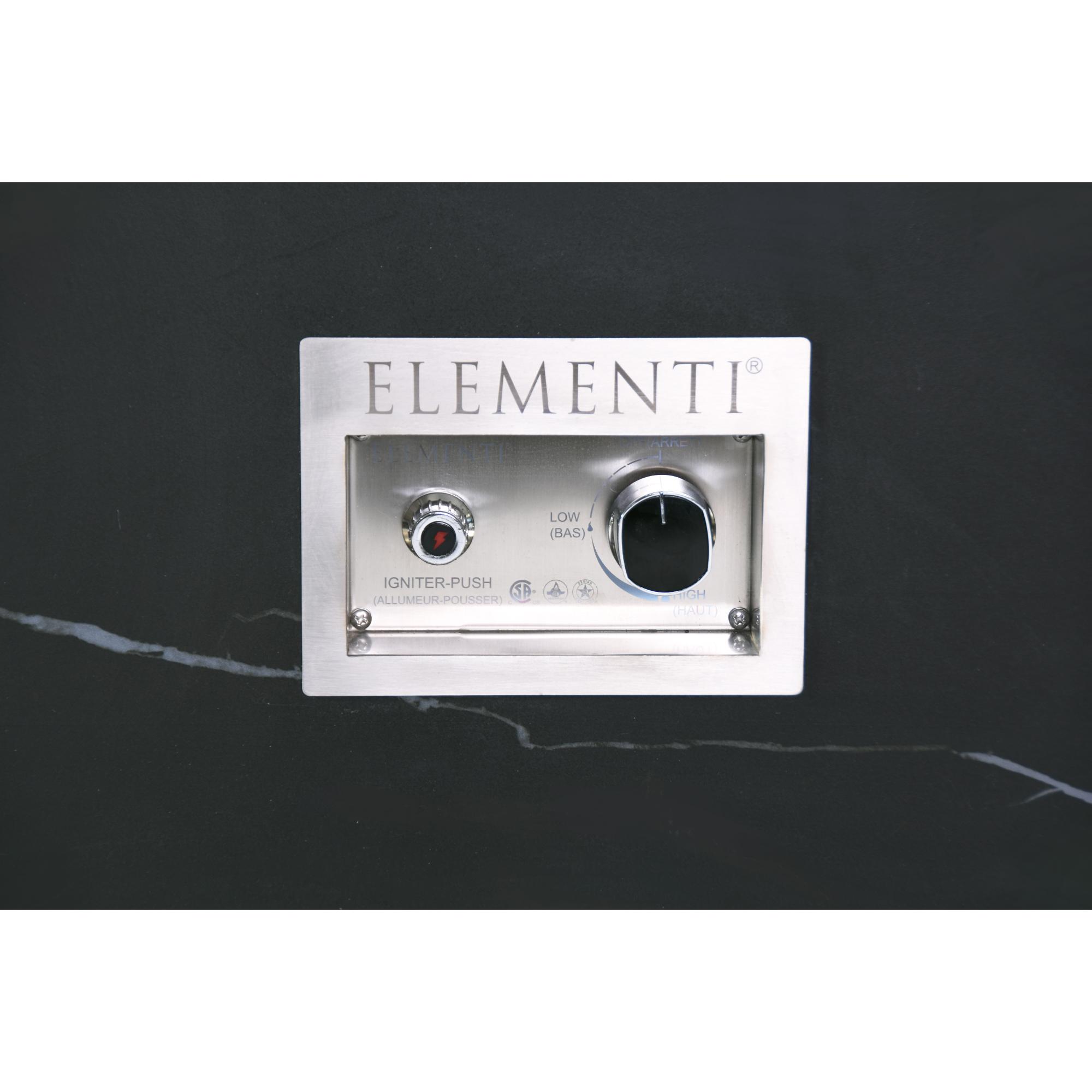 Varna 60″ Rectangular Marble Porcelain Top Gas Fire Table – Elementi Plus