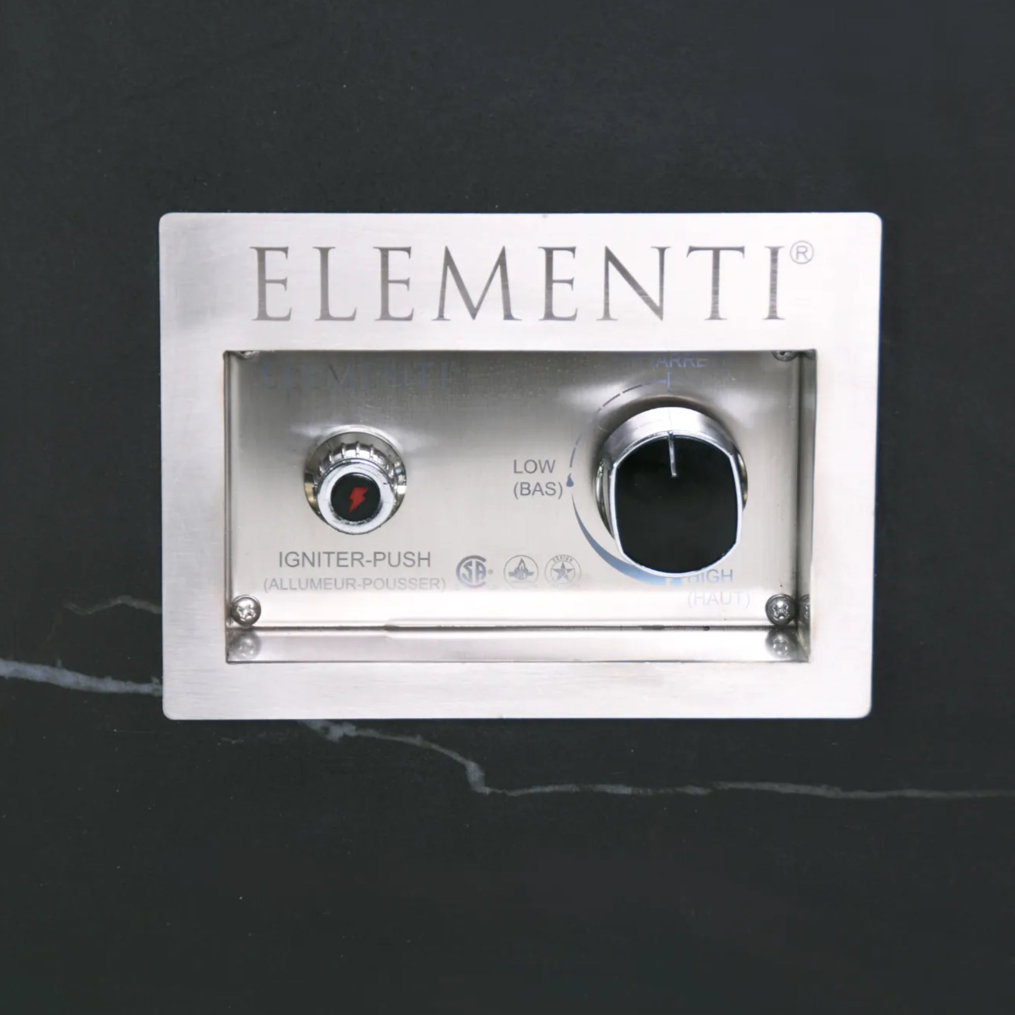 Varna 60″ Rectangular Marble Porcelain Gas Fire Table – Elementi Plus