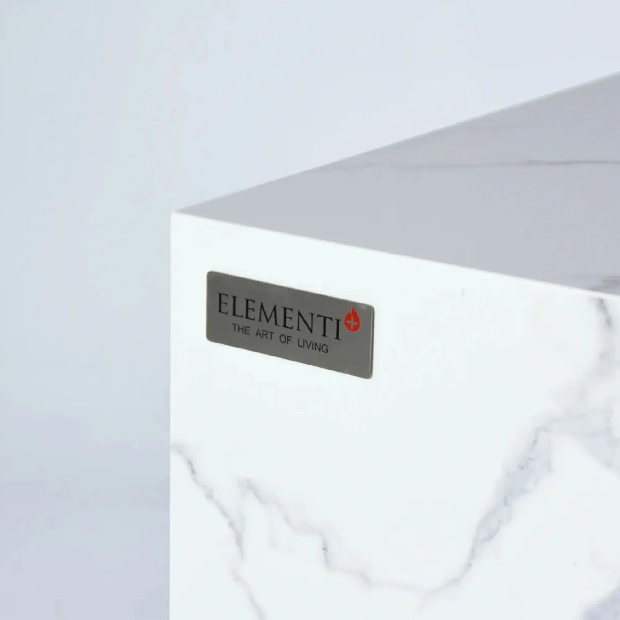 Carrara 60″ Rectangular Marble Porcelain Gas Fire Table – Elementi Plus Elementi
