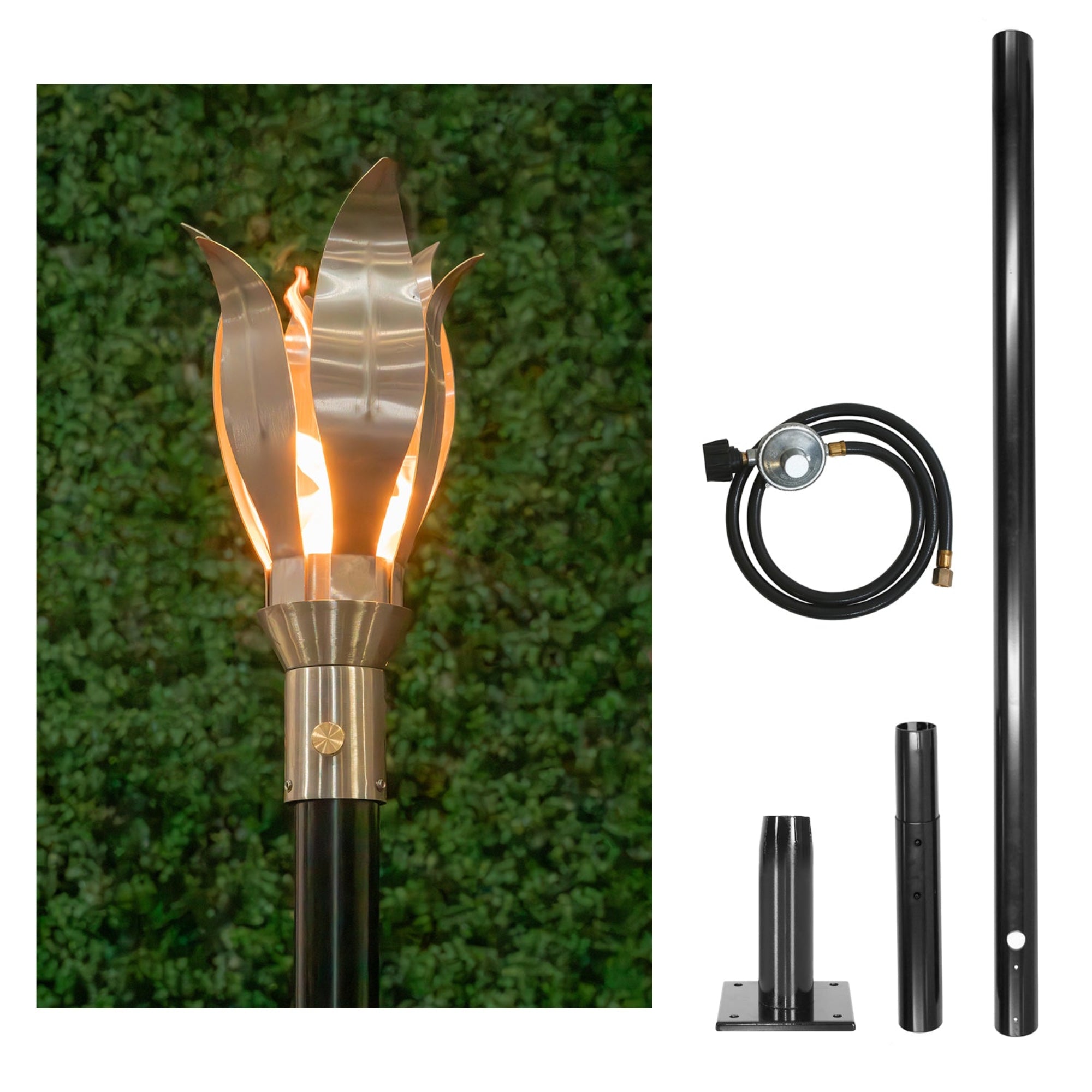 Flower Gas Torch Kit with In-Ground Post – The Outdoor Plus