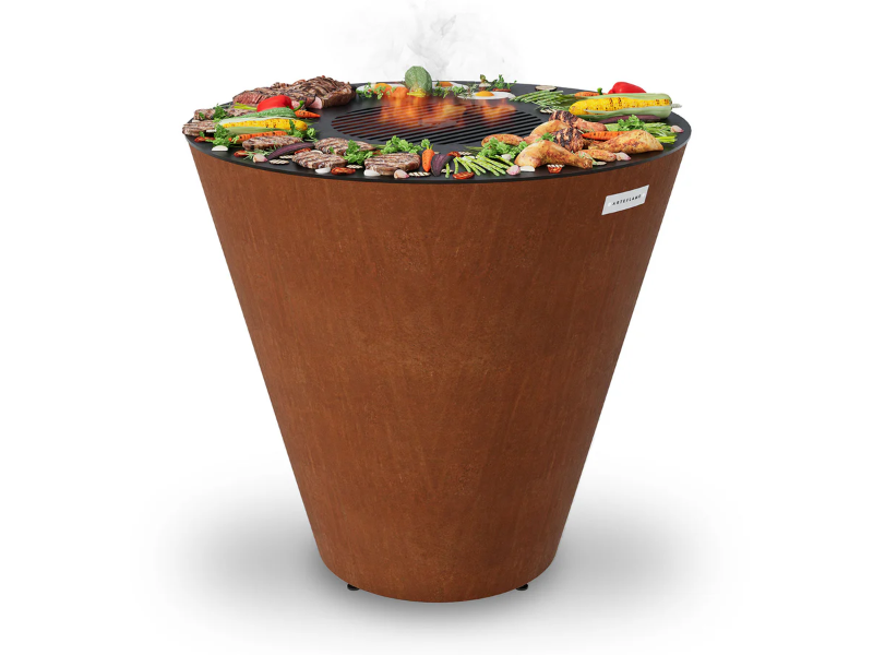 Arteflame 40" Flat Top Wood & Charcoal Grill – Fire Bowl Base