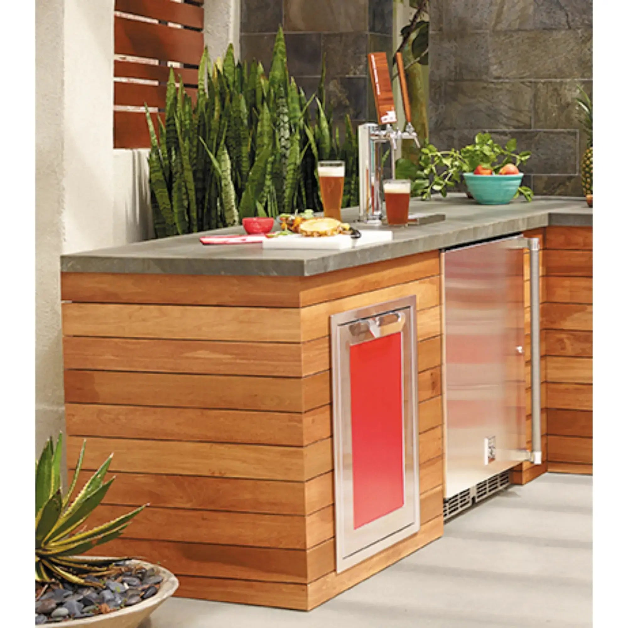 Hestan 20-Inch Outdoor Kitchen Trash & Recycle Center Hestan