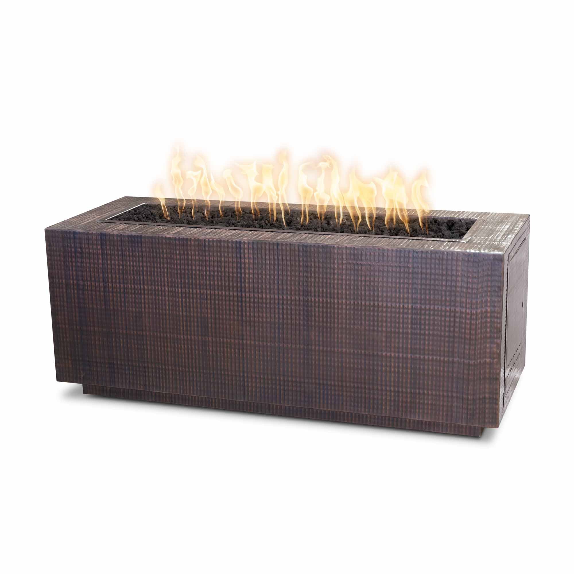 Pismo 84″ Linear Hammered Copper Gas Fire Pit – The Outdoor Plus