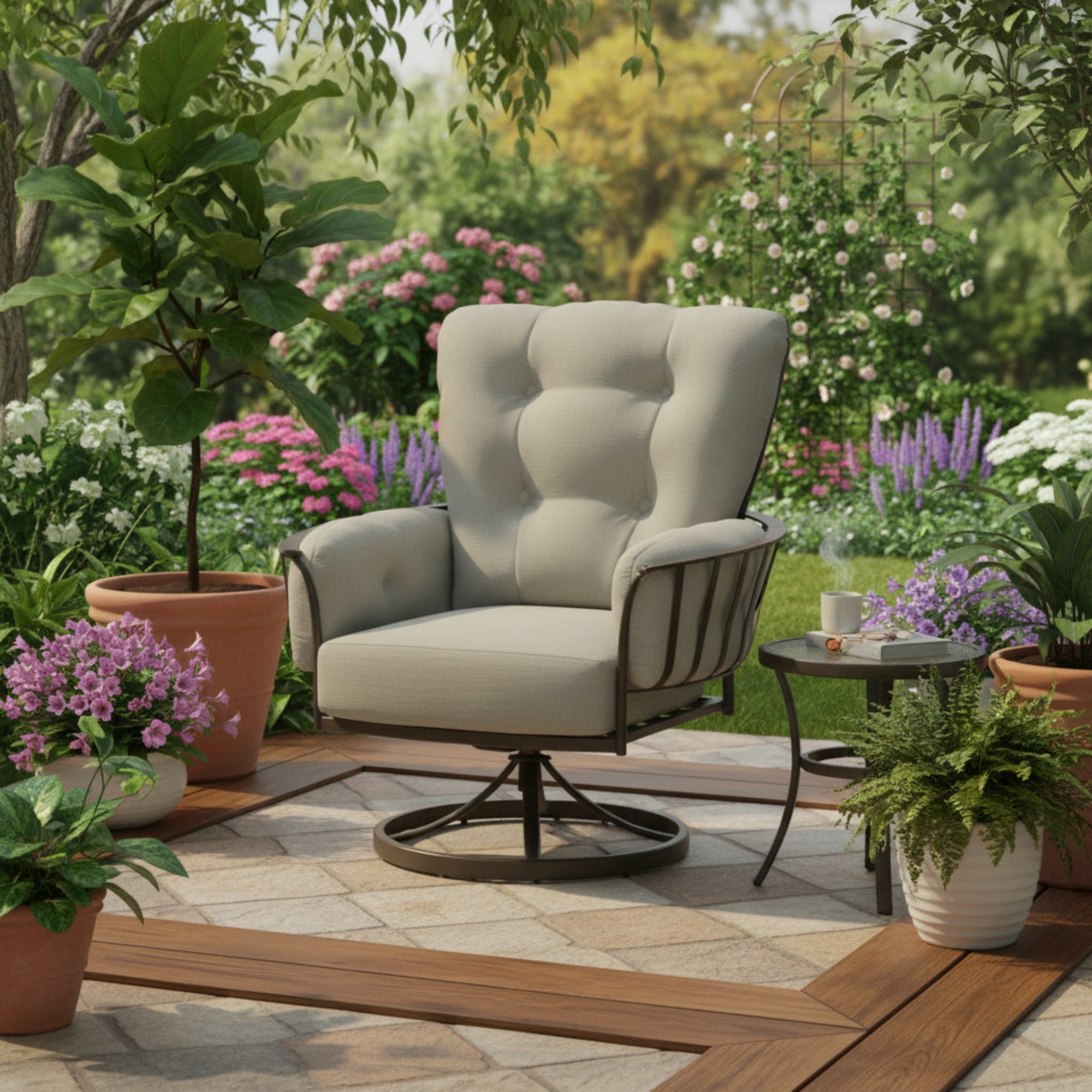 O.W. Lee Monterra Urban Scale Swivel Rocker Lounge Chair — QS-424-MSR O.W. Lee