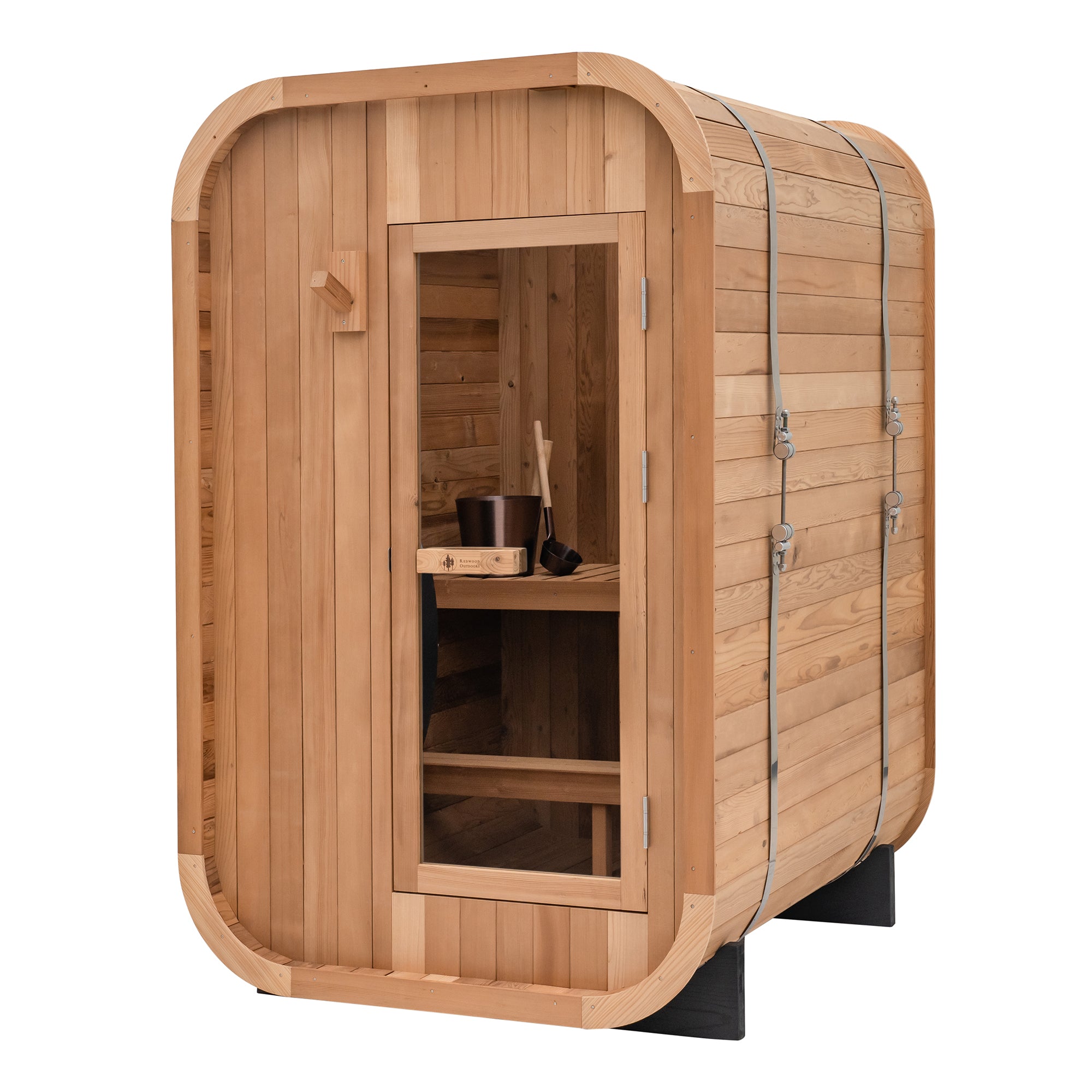 Redwood Outdoors Duo Outdoor Sauna - 2 Person - Harvia KIP 8kW Heater