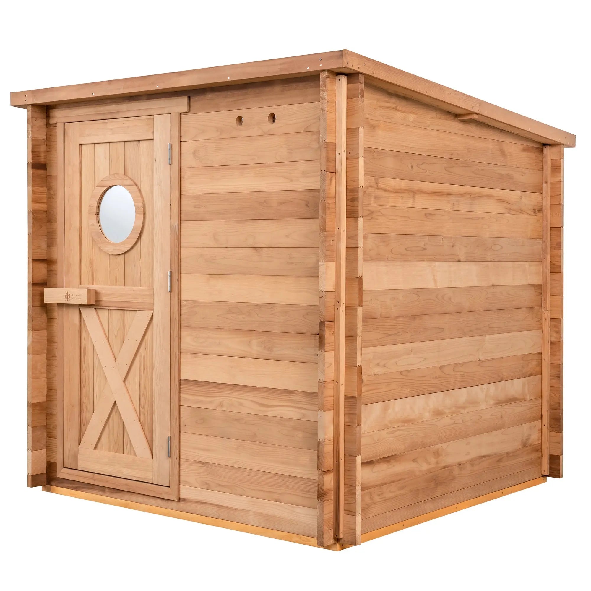 Garden Outdoor Sauna - 8 Person w/ Harvia Spirit Wi-Fi 8kW Heater Redwood Outdoors