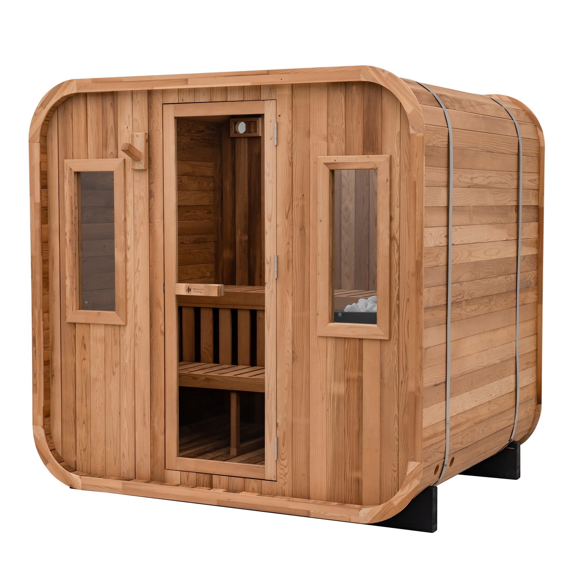 Redwood Outdoors Summit Outdoor Sauna - 6 Person - Harvia KIP 8kW Heater