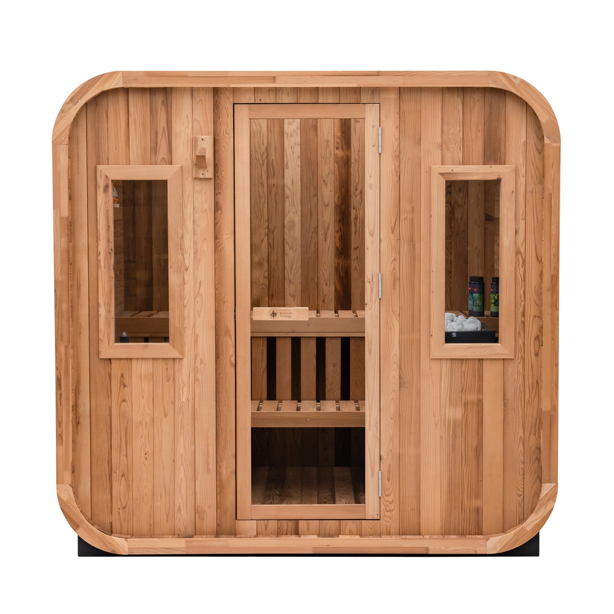 Redwood Outdoors Summit Outdoor Sauna - 6 Person - Harvia KIP 8kW Heater