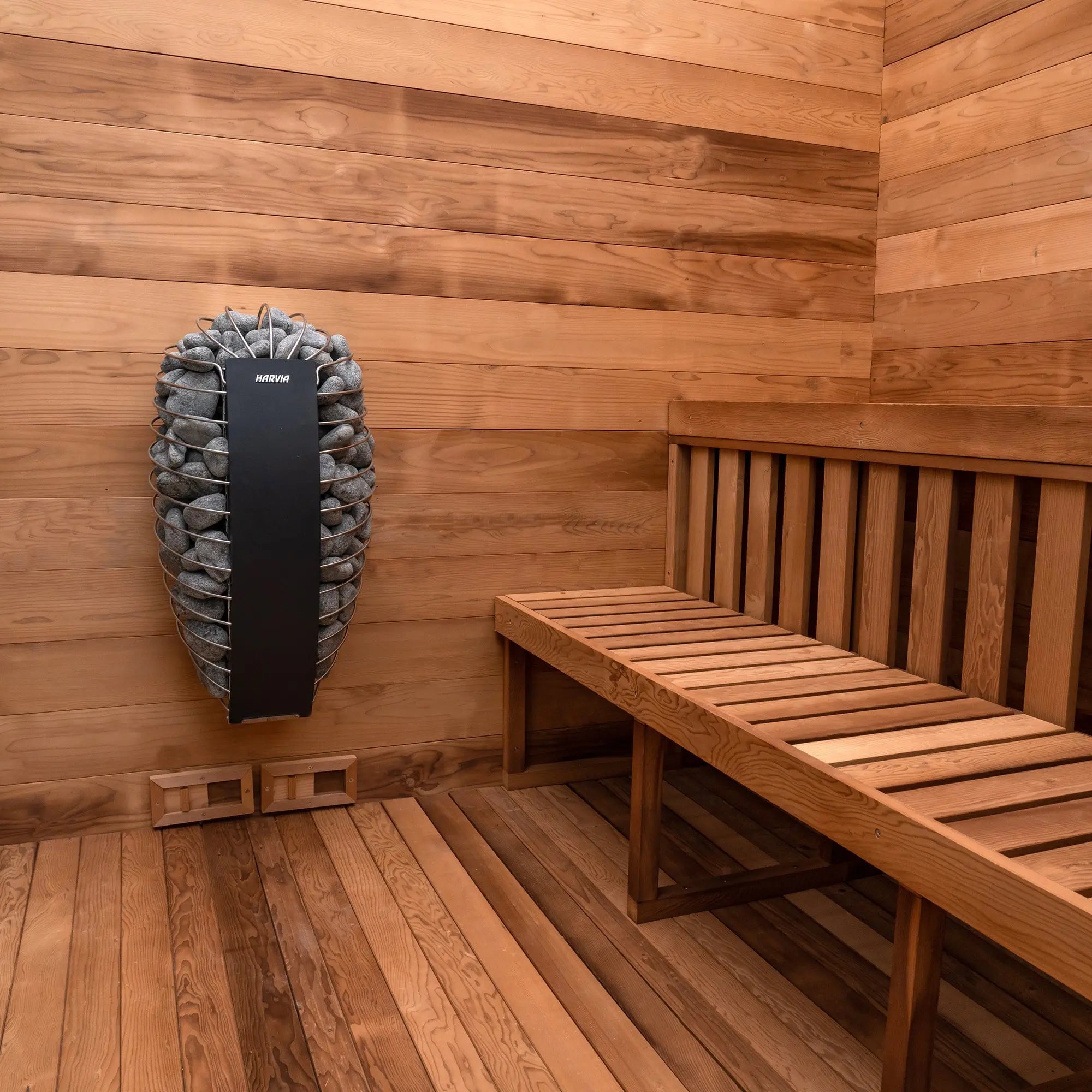 Garden Outdoor Sauna - 8 Person w/ Harvia Spirit Wi-Fi 8kW Heater Redwood Outdoors