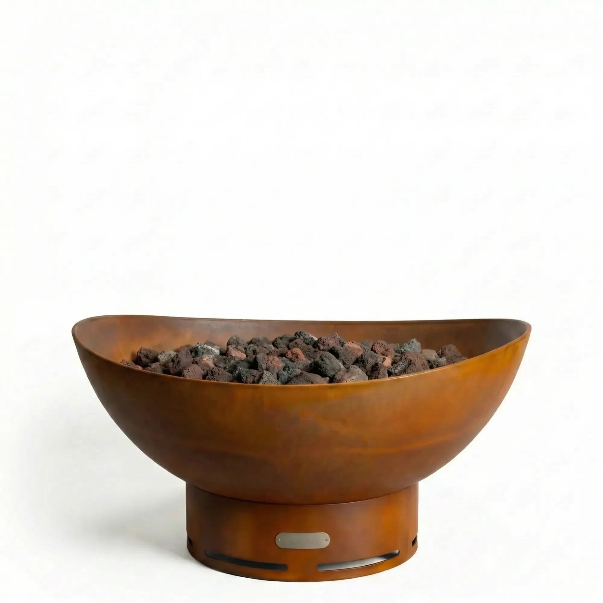 Scallop 36″ Round Gas Fire Pit – Carbon Steel by Fire Pit Art