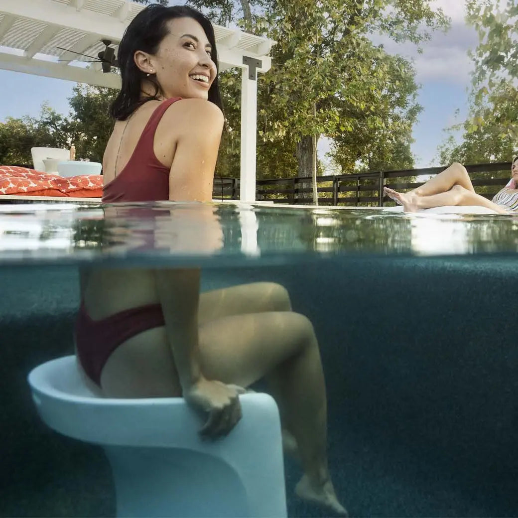 Ledge Lounger Signature Barstool Bar Height 29.5" Resin In-Pool Bar Stool - view 8