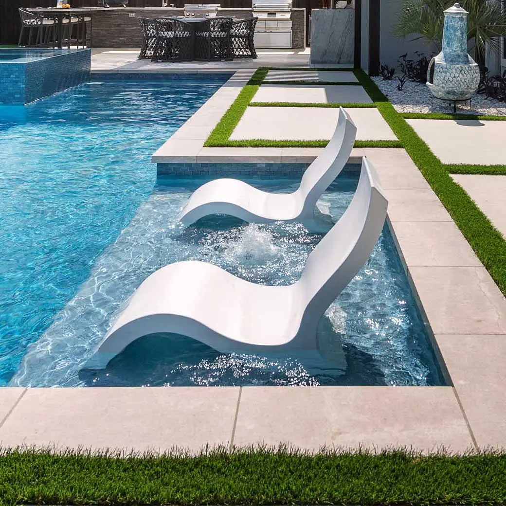 Ledge Lounger Signature Lowback Chair Resin In-Pool Chair - view 5