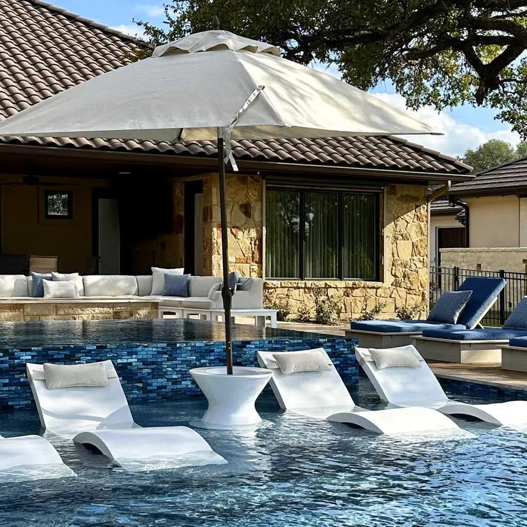 Ledge Lounger Signature Tall Ice Bin Side Table 22" Resin In-Pool Side Table - view 3