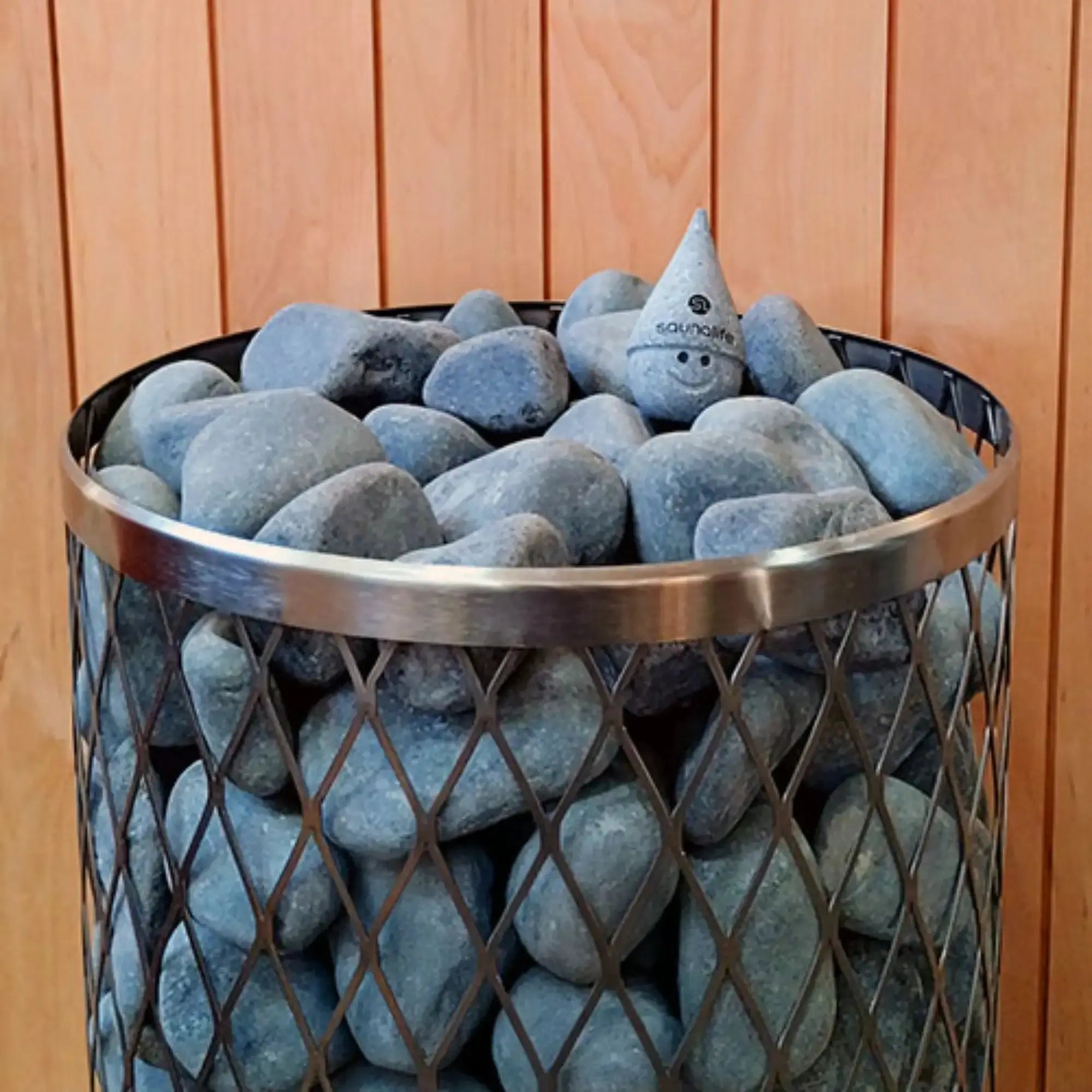 SaunaLife Stoney Sauna Gnome with Cone Hat, Carved Soapstone SaunaLife