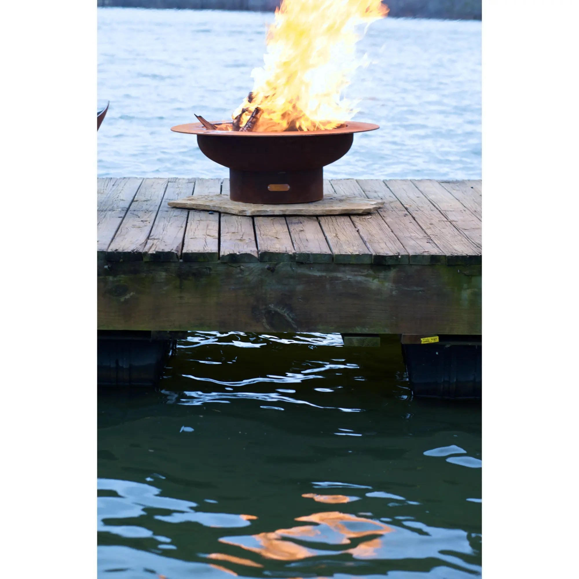 Saturn 41″ Round Wood Burning Fire Pit – Carbon Steel by Fire Pit Art Fire Pit Art