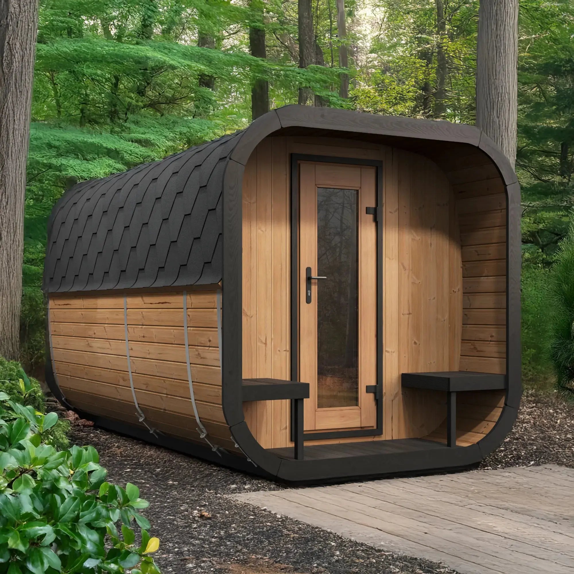 SaunaLife Model CL12GCP Cube Series Outdoor Sauna Kit SaunaLife