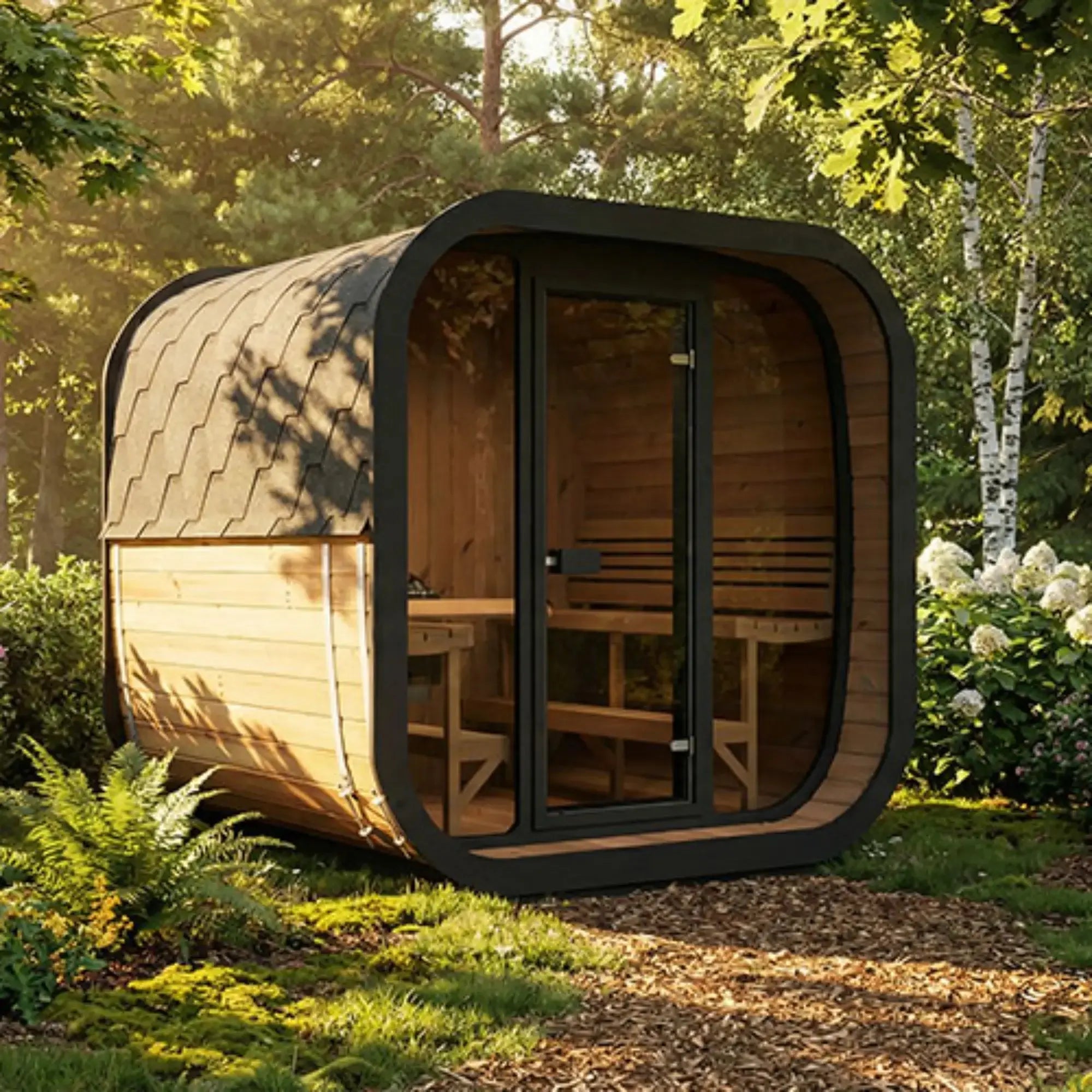 SaunaLife Model CL7G Cube Series Outdoor Sauna Kit SaunaLife