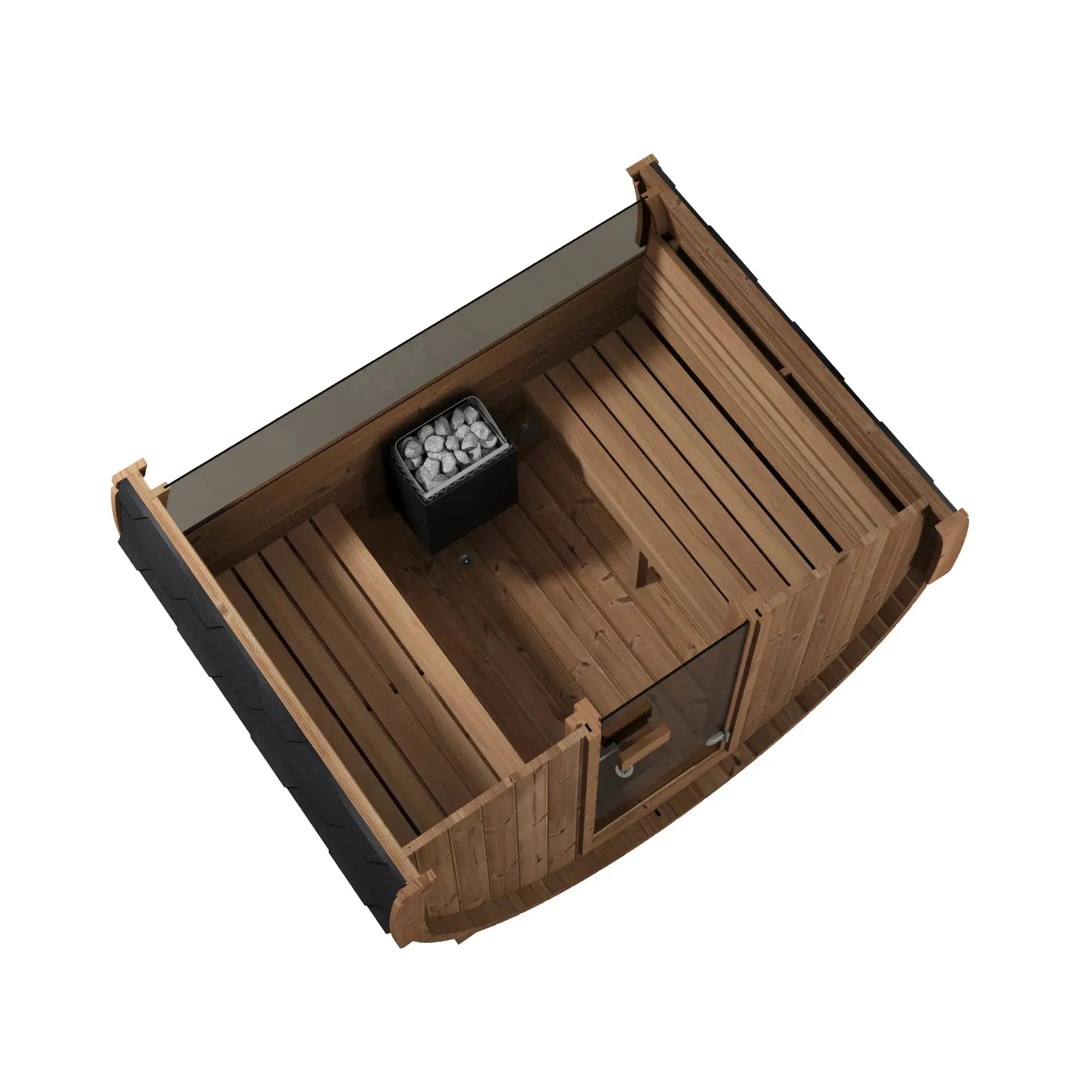 SaunaLife Model E6W Ergo Series Outdoor Sauna Barrel Kit, Rear Window SaunaLife